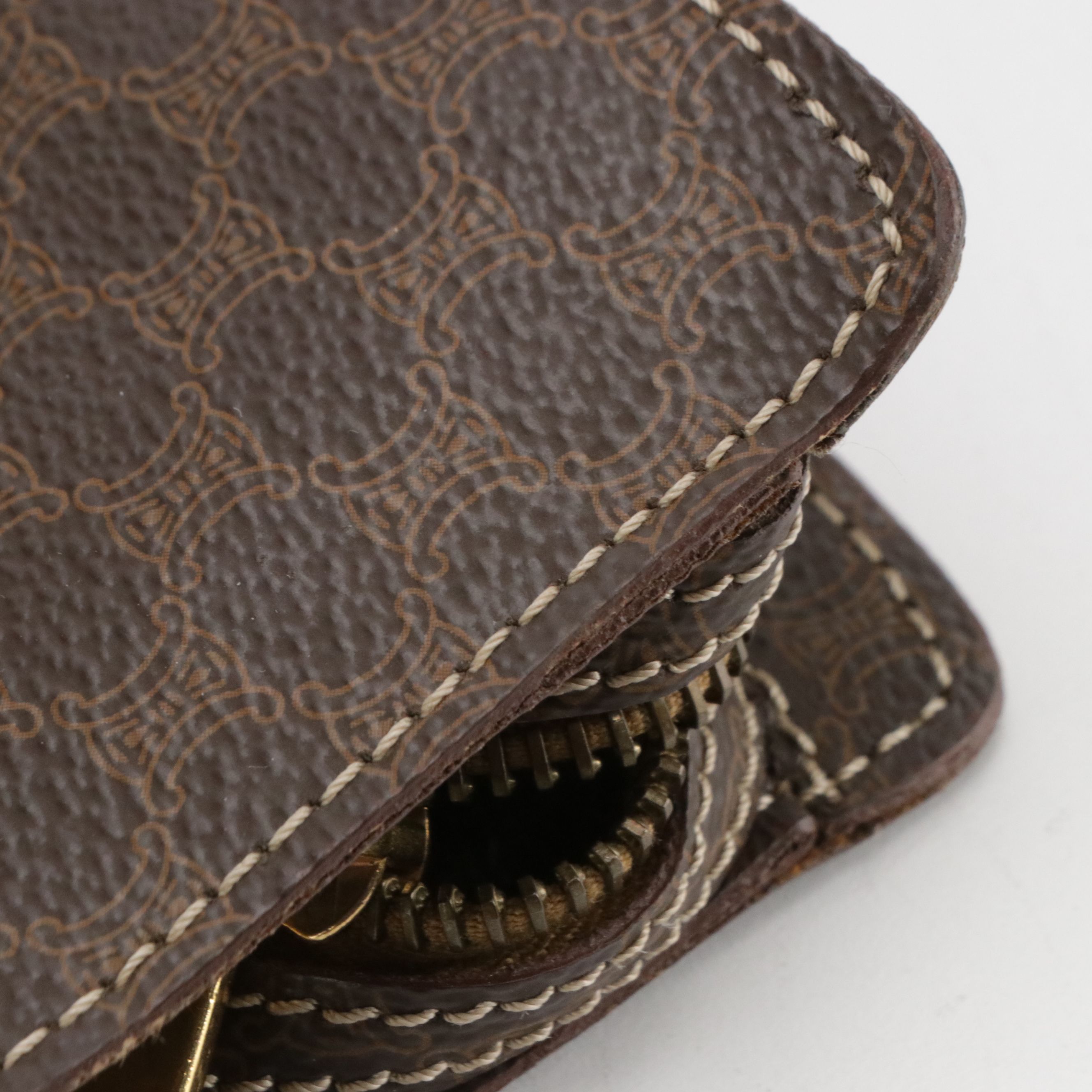 Celine Front Pocket Zip Tote in Macadam Canvas