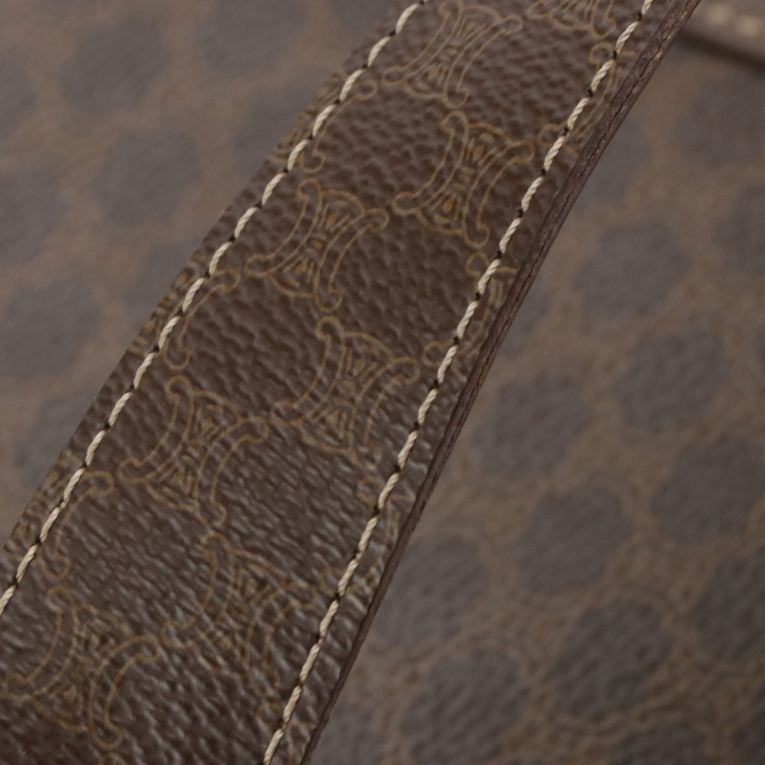 Celine Front Pocket Zip Tote in Macadam Canvas