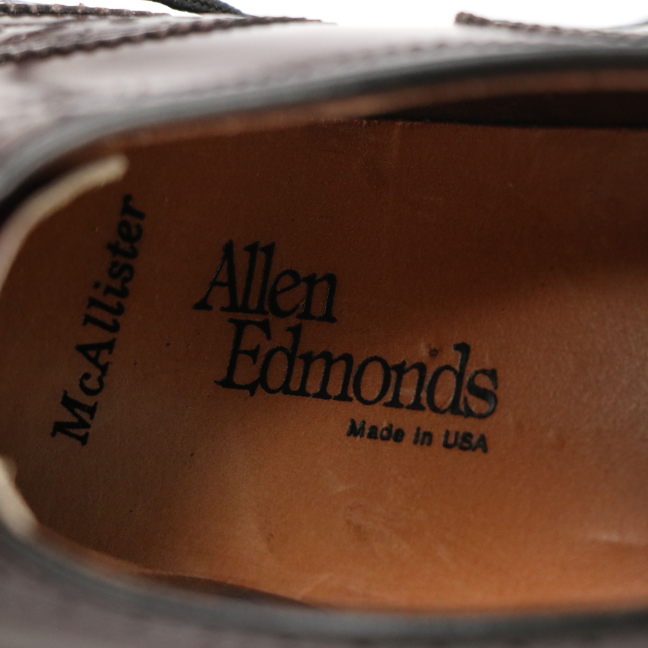 Men's Allen Edmonds McAllister Brogue Wingtip Oxfords in Leather with Box