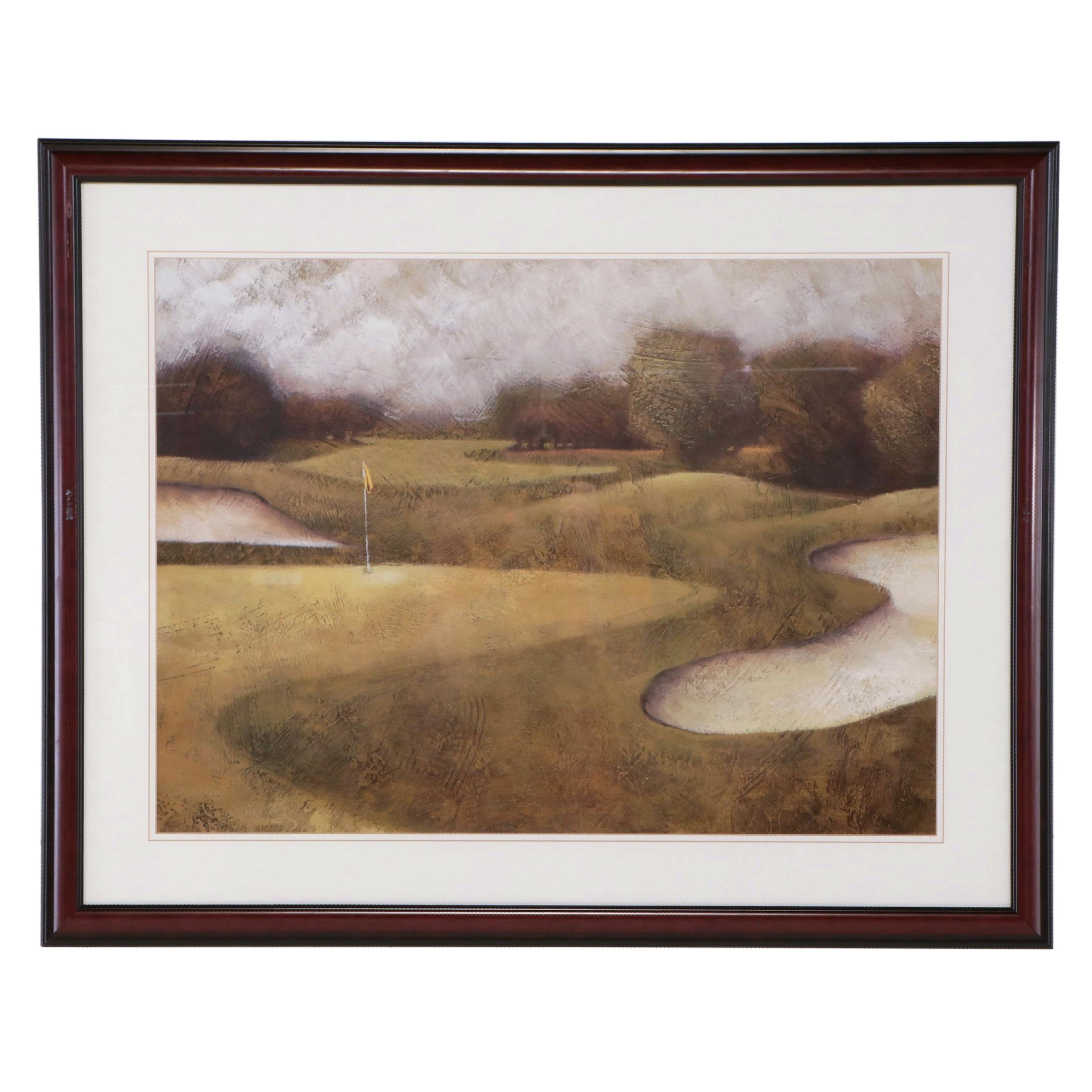 Golf Course Offset Lithograph "Sand Trap II" After Vincent George