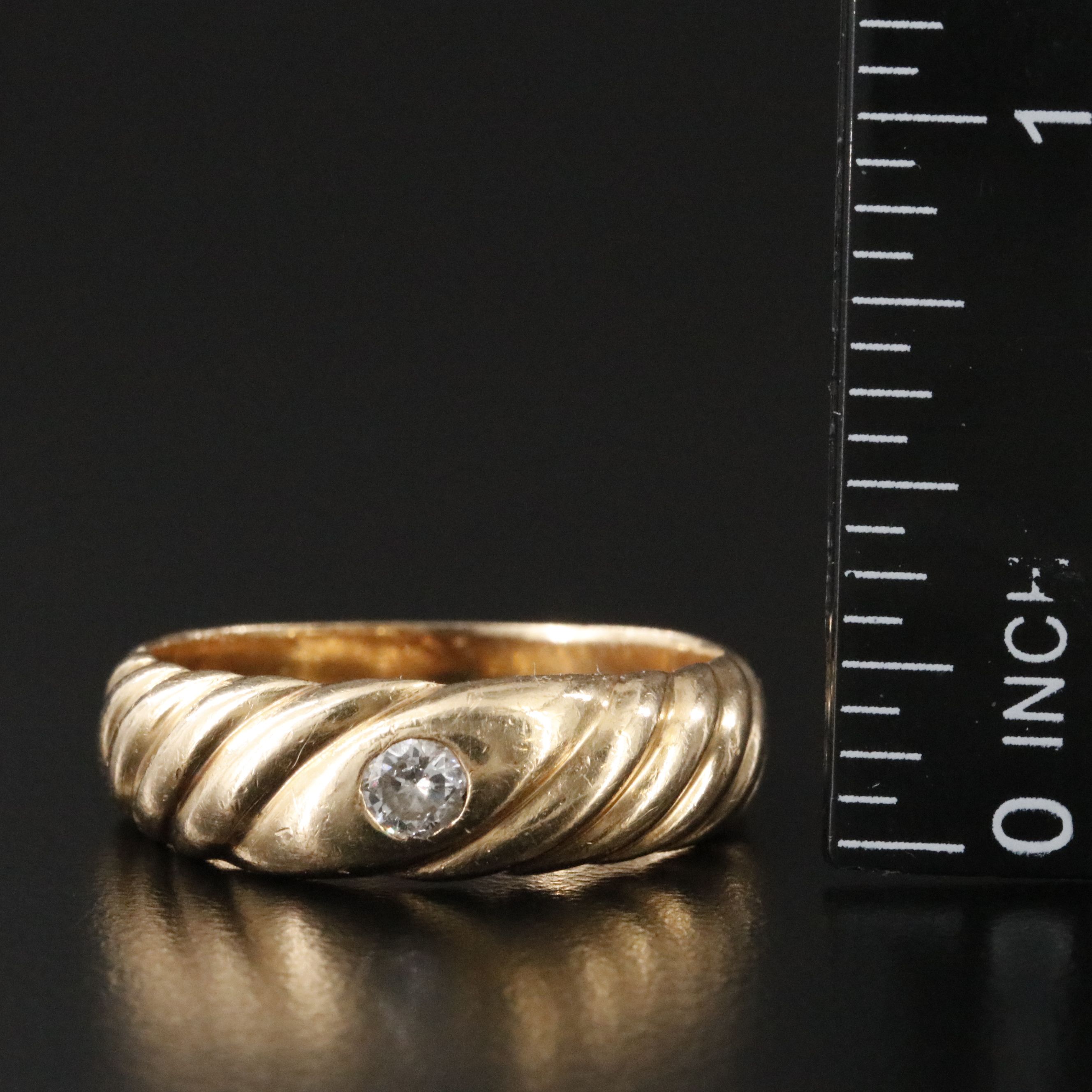 14K 0.18 CT Diamond Ring