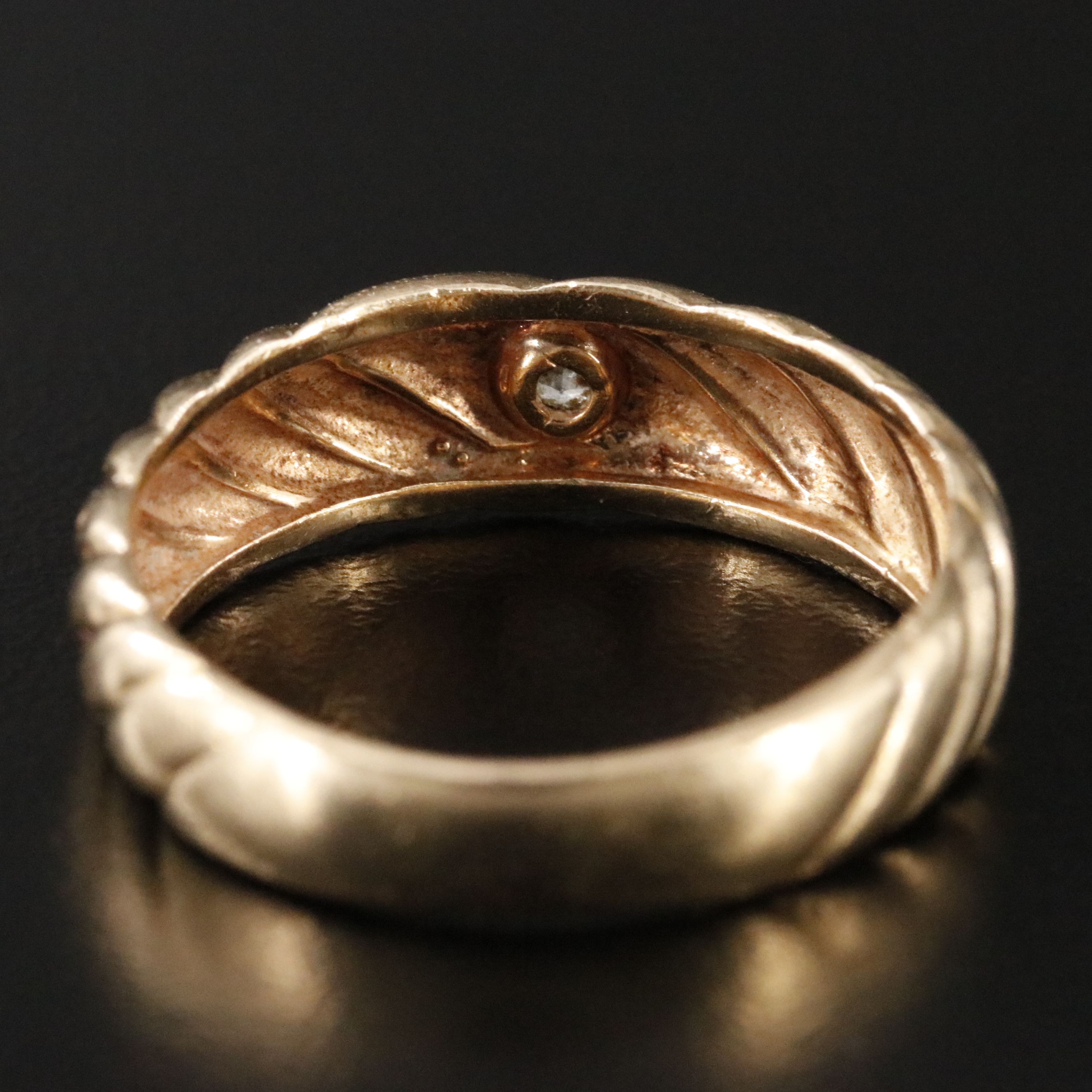 14K 0.18 CT Diamond Ring