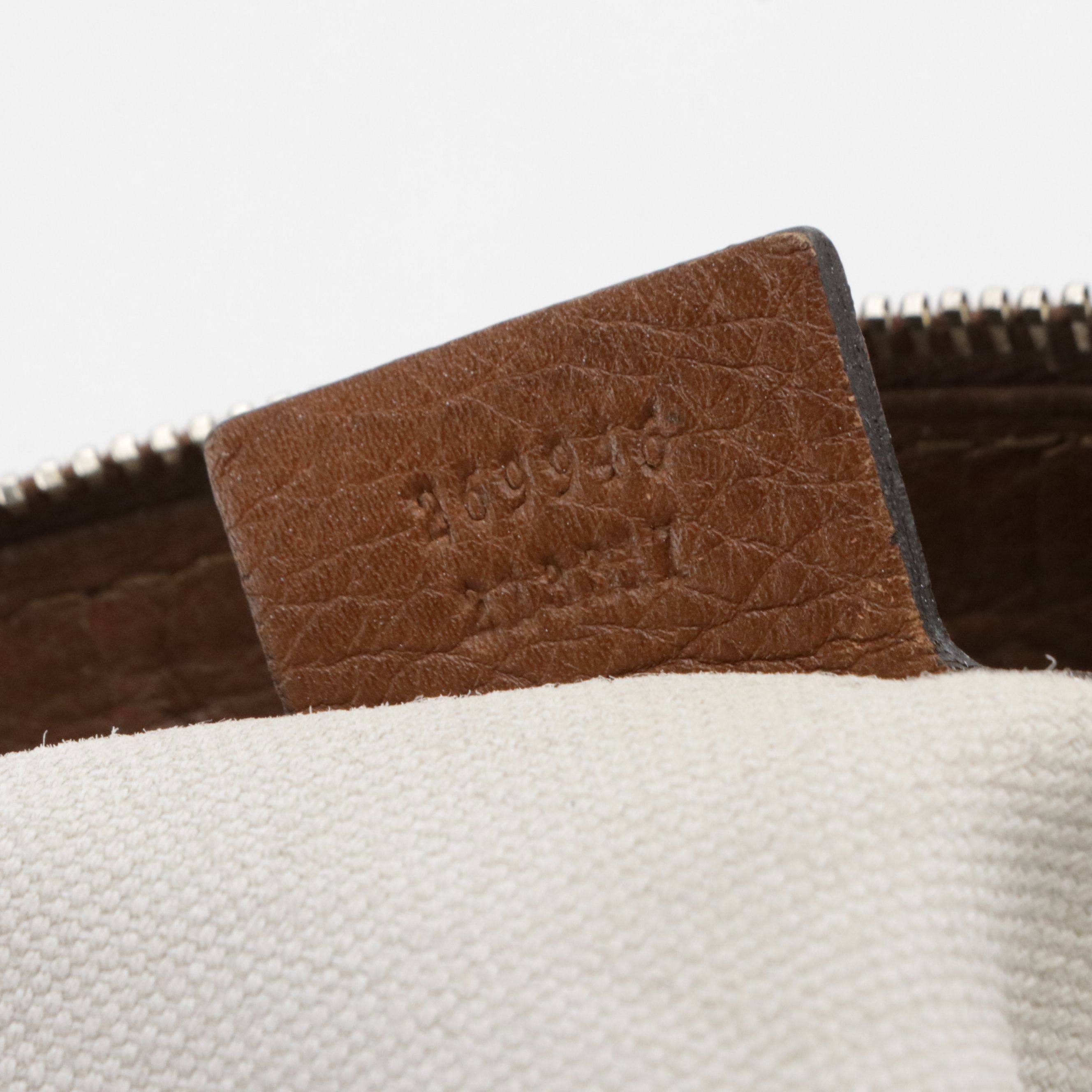 Gucci Large Bella Tote in GG Canvas and Brown Leather with Bamboo Accents