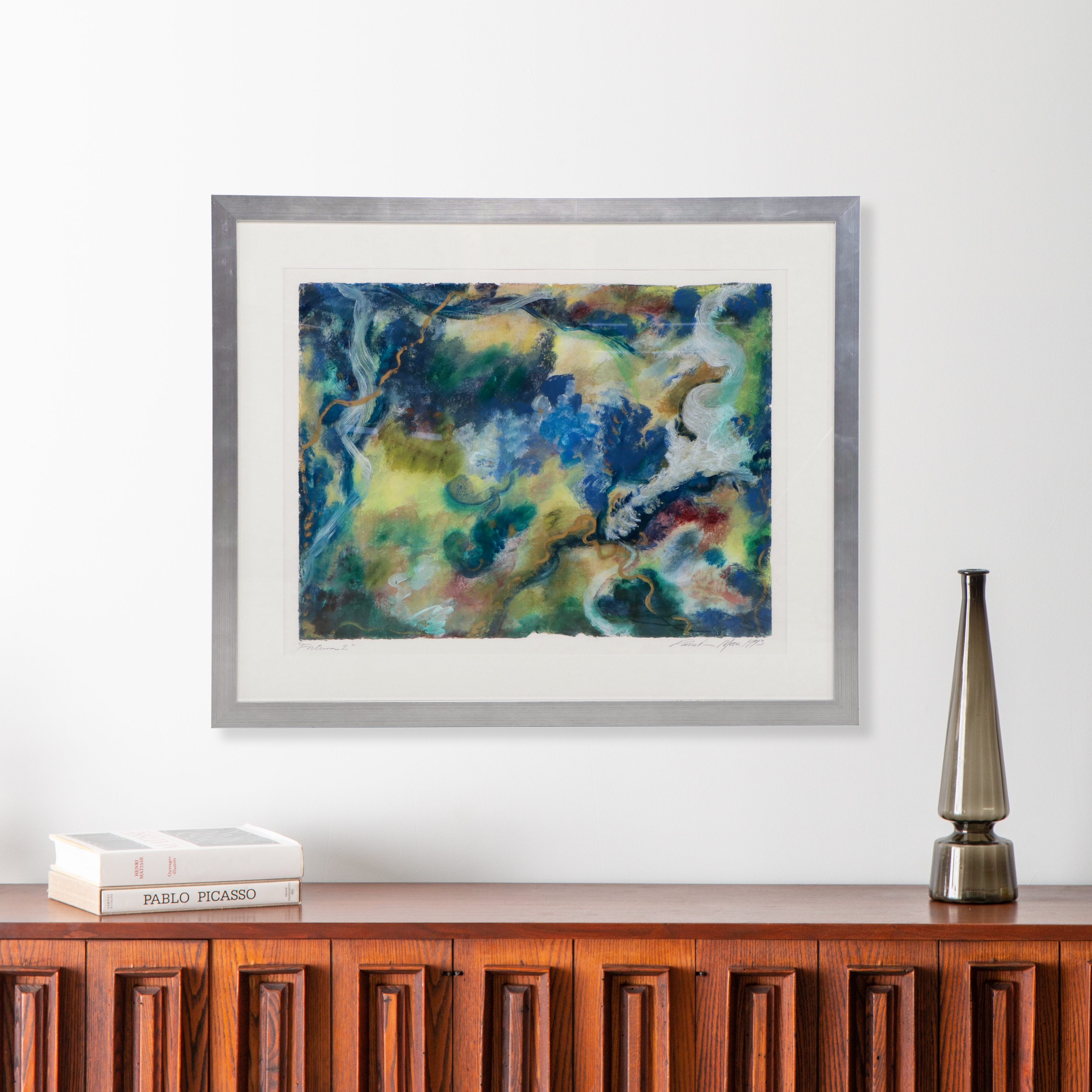 Pamela Moore Abstract Acrylic Painting "Fortuna 2," 1993