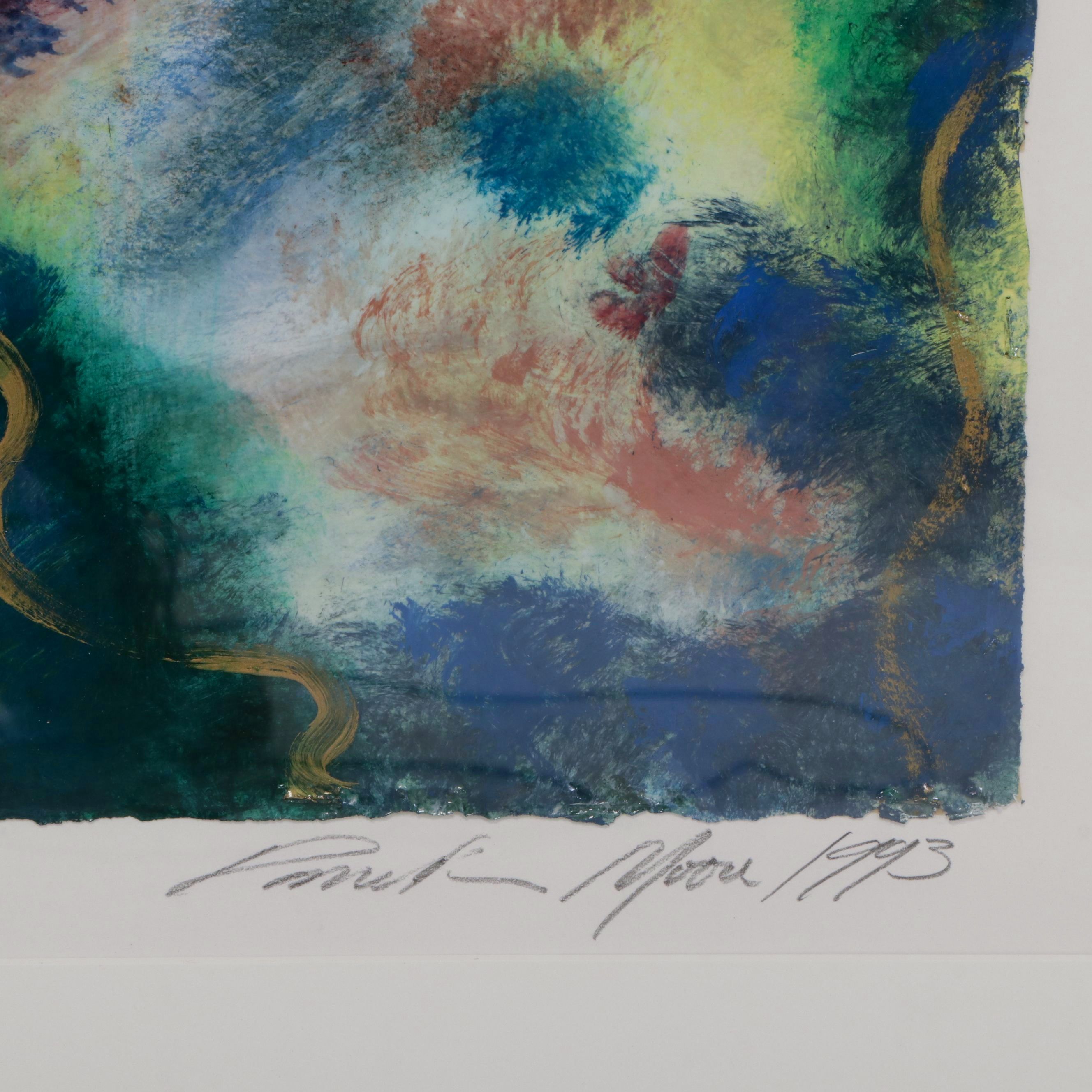 Pamela Moore Abstract Acrylic Painting "Fortuna 2," 1993