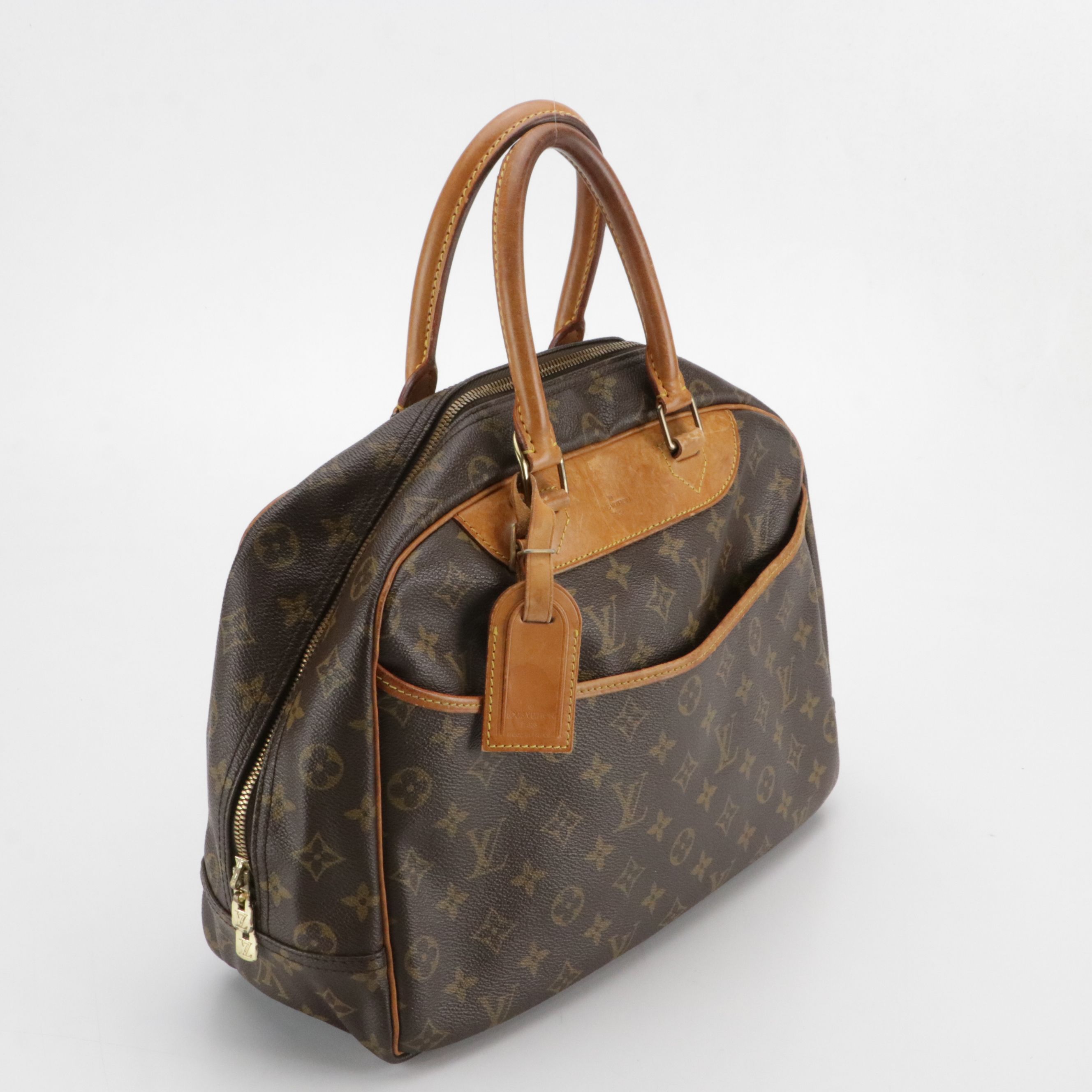 Louis Vuitton Deauville Handbag in Monogram Canvas and Vachetta Leather