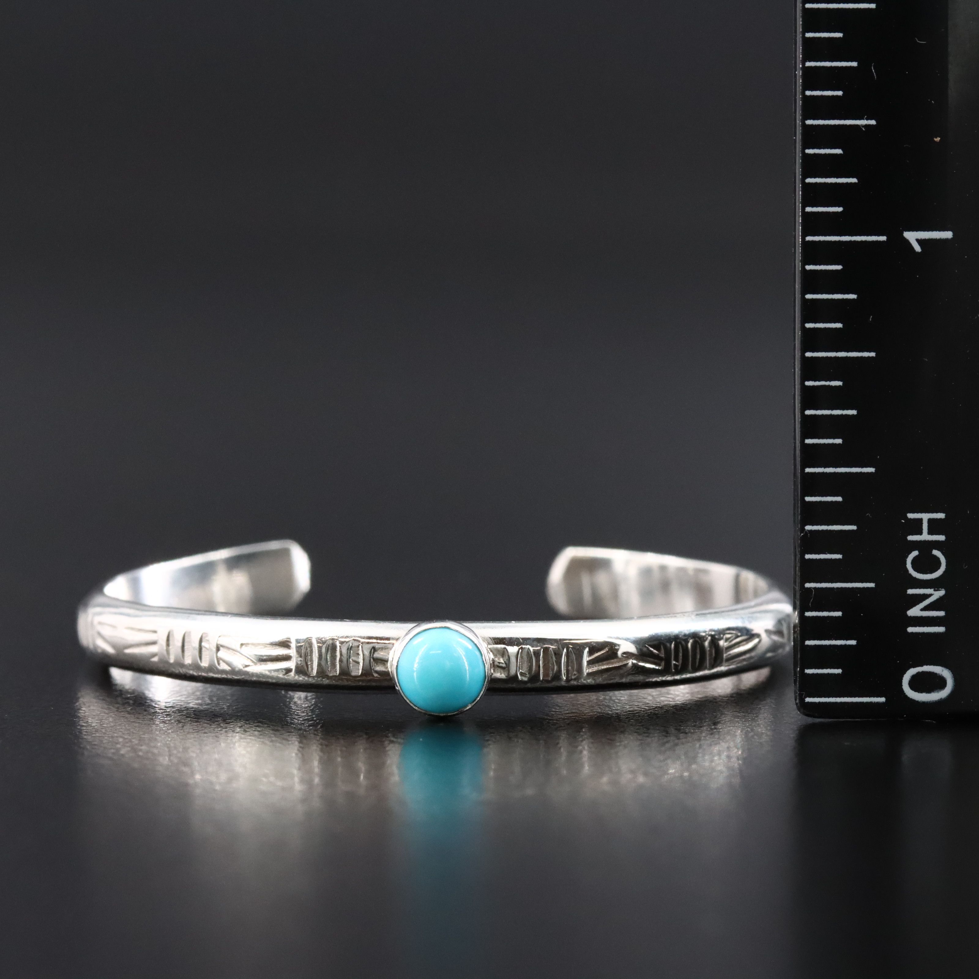 Sterling Turquoise Baby Cuff Bracelets