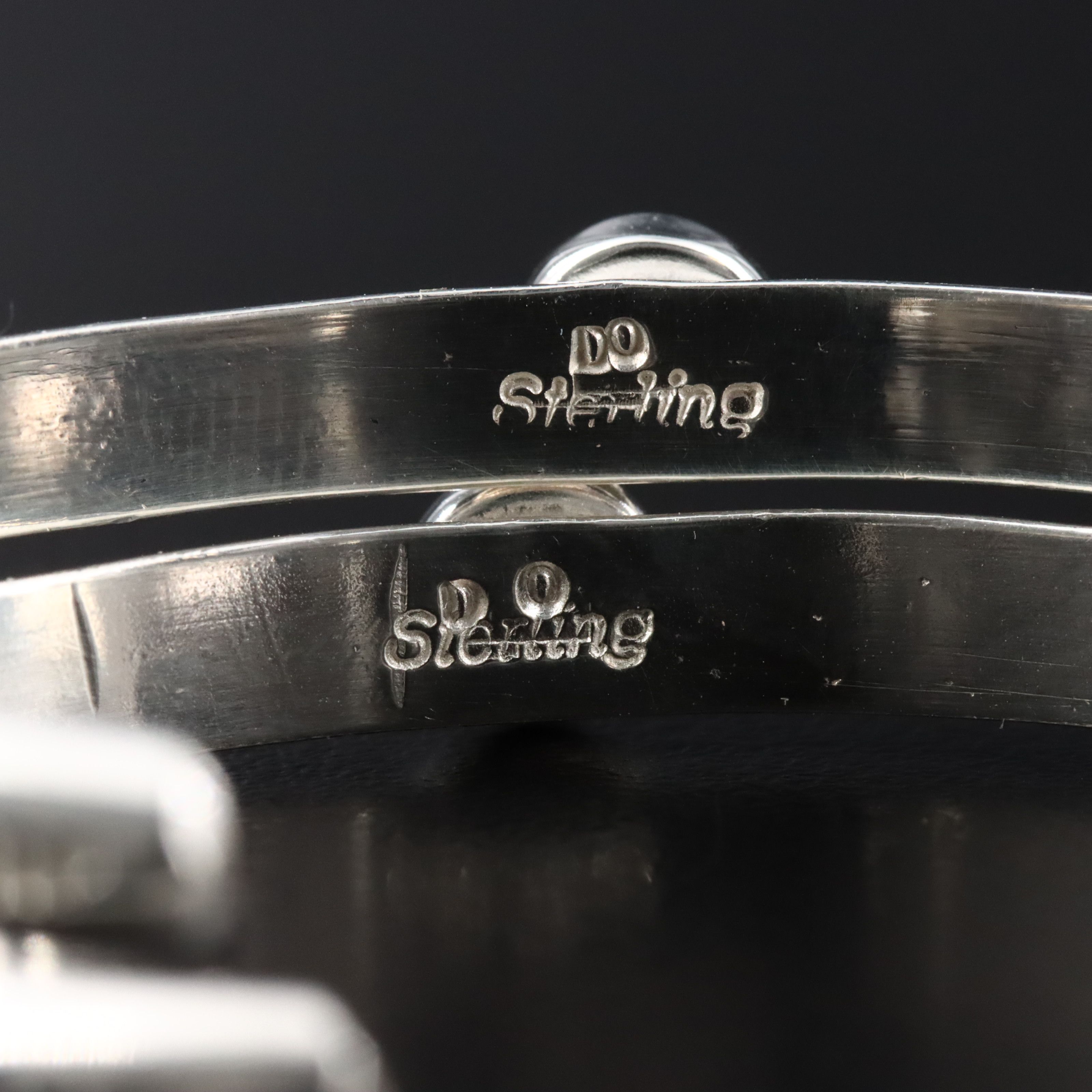 Sterling Turquoise Baby Cuff Bracelets