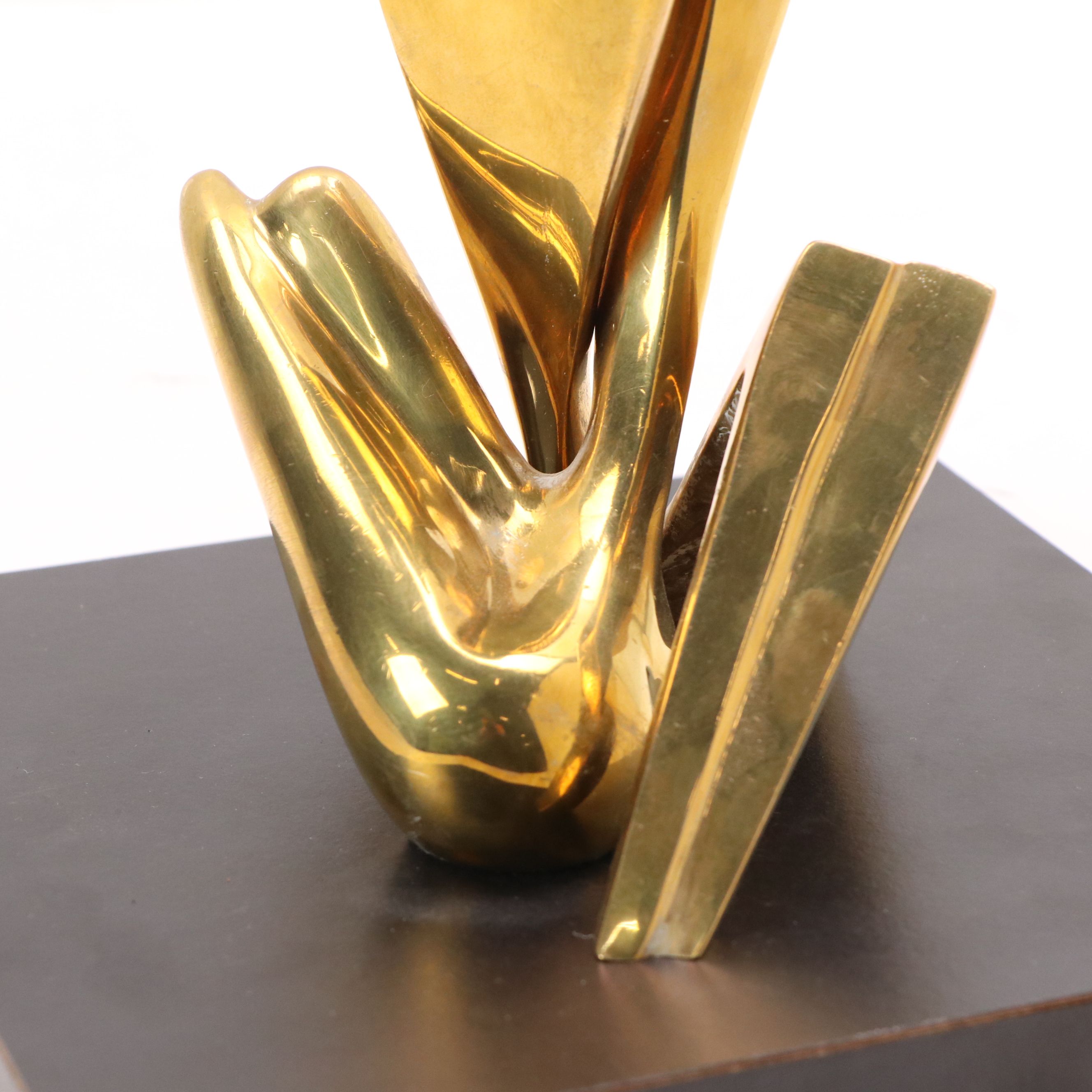 Itzik Benshalom Copper Alloy Sculpture of Lovers, 1982