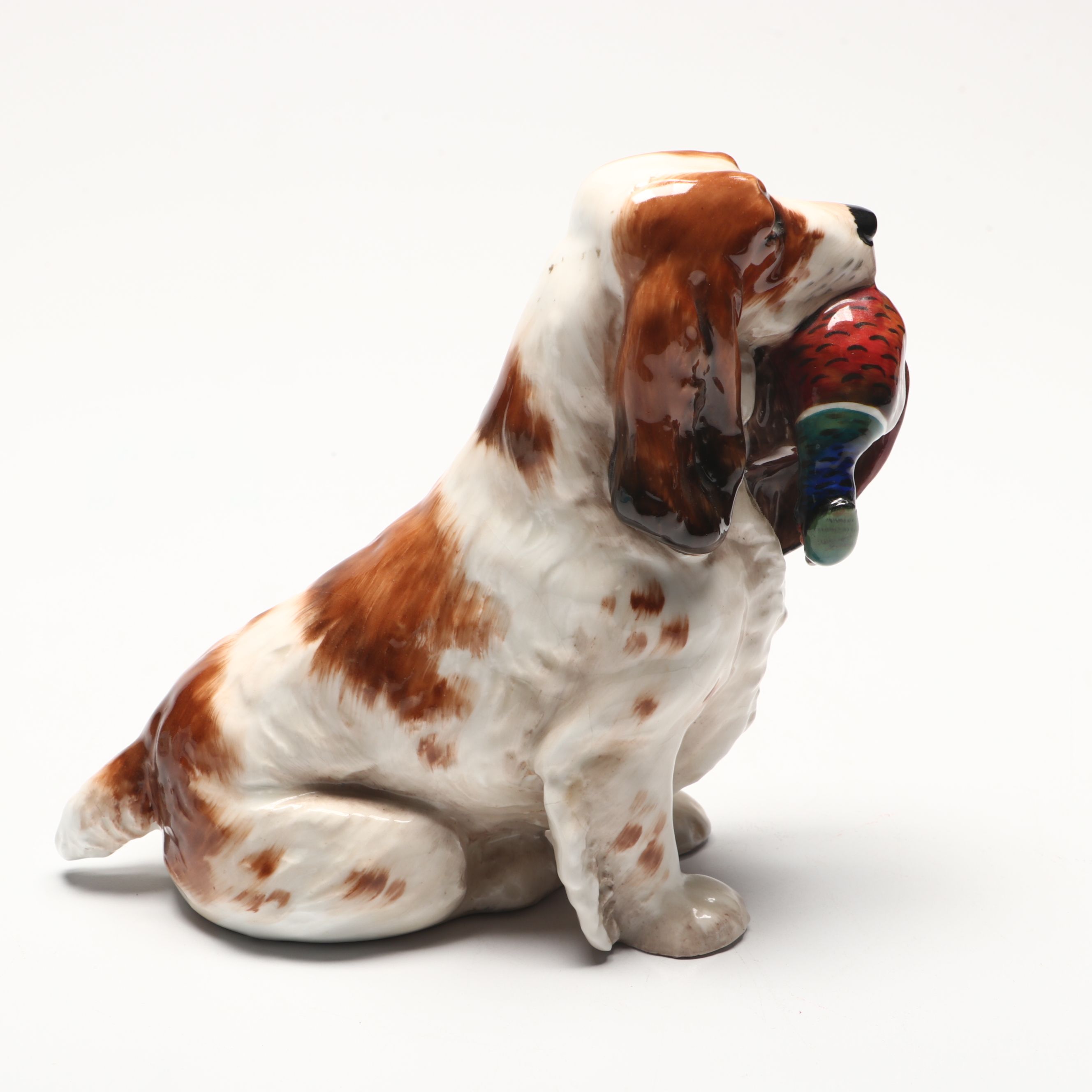McCoy "No Hunting" Ceramic Planter with Royal Doulton Cocker Spaniel Figurine