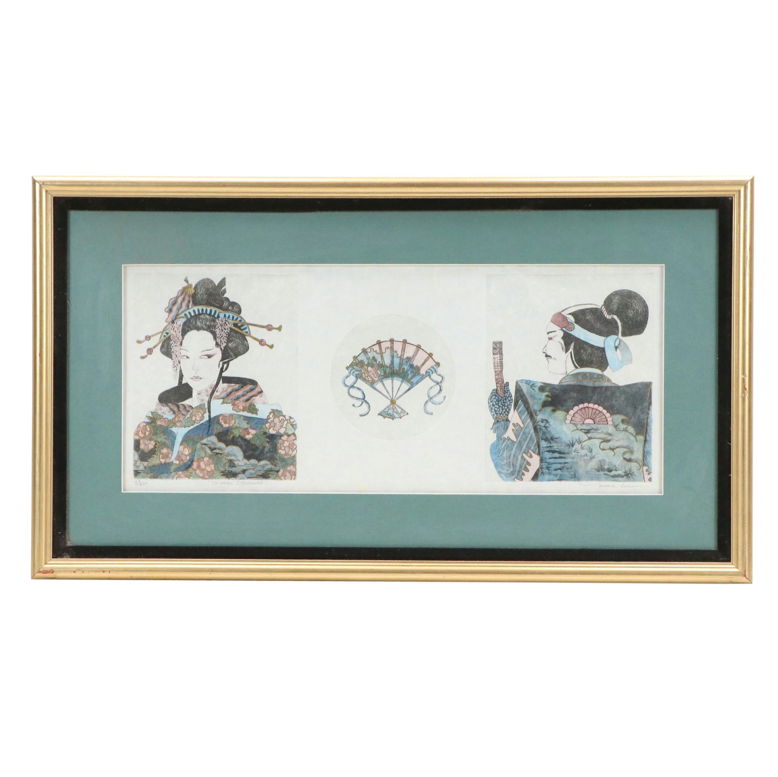 Nona Lee Embellished Lithograph "Oriental Obsession"