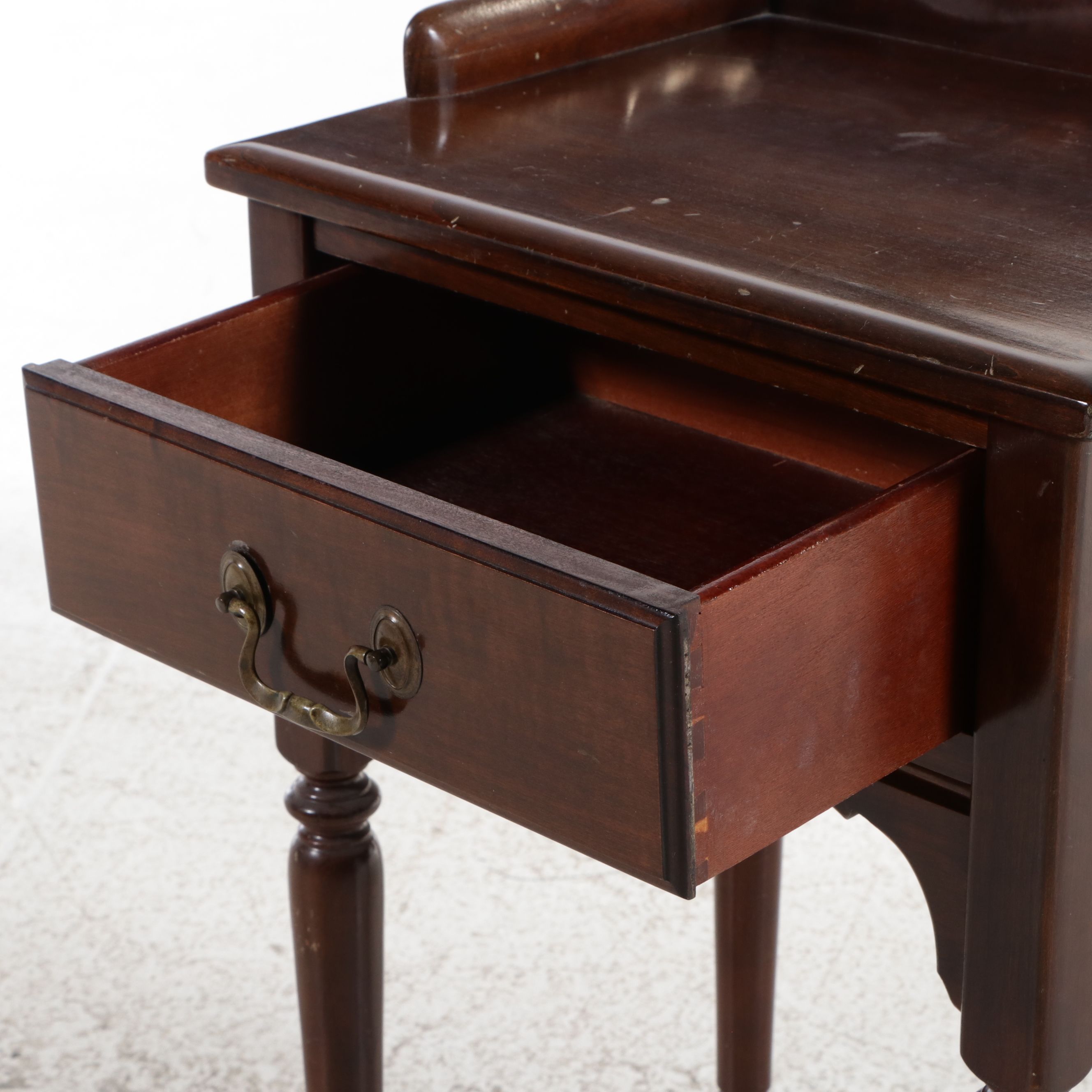 Colonial Revival Solid Cherry Gallery-Top Nightstand