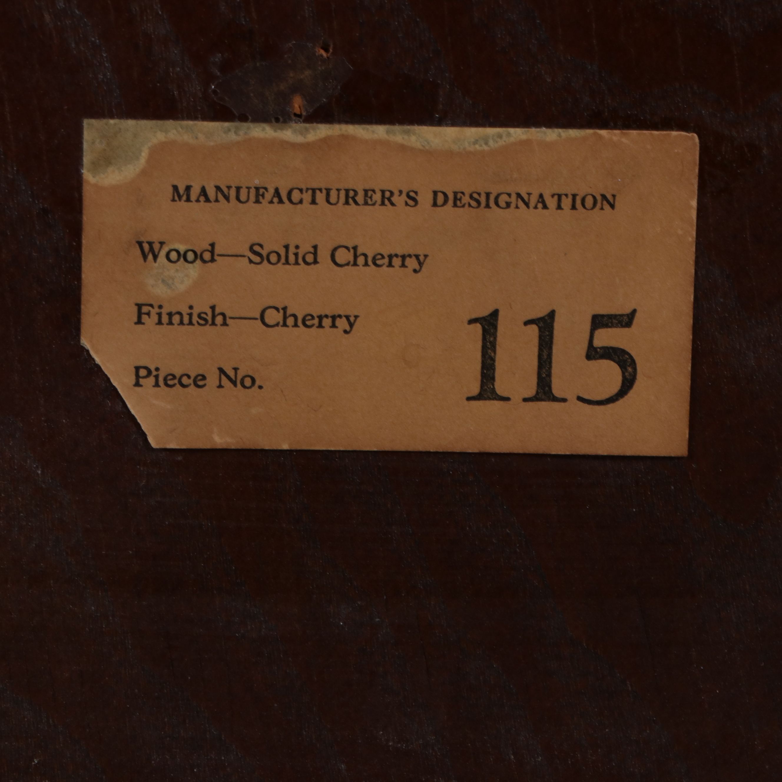 Colonial Revival Solid Cherry Gallery-Top Nightstand