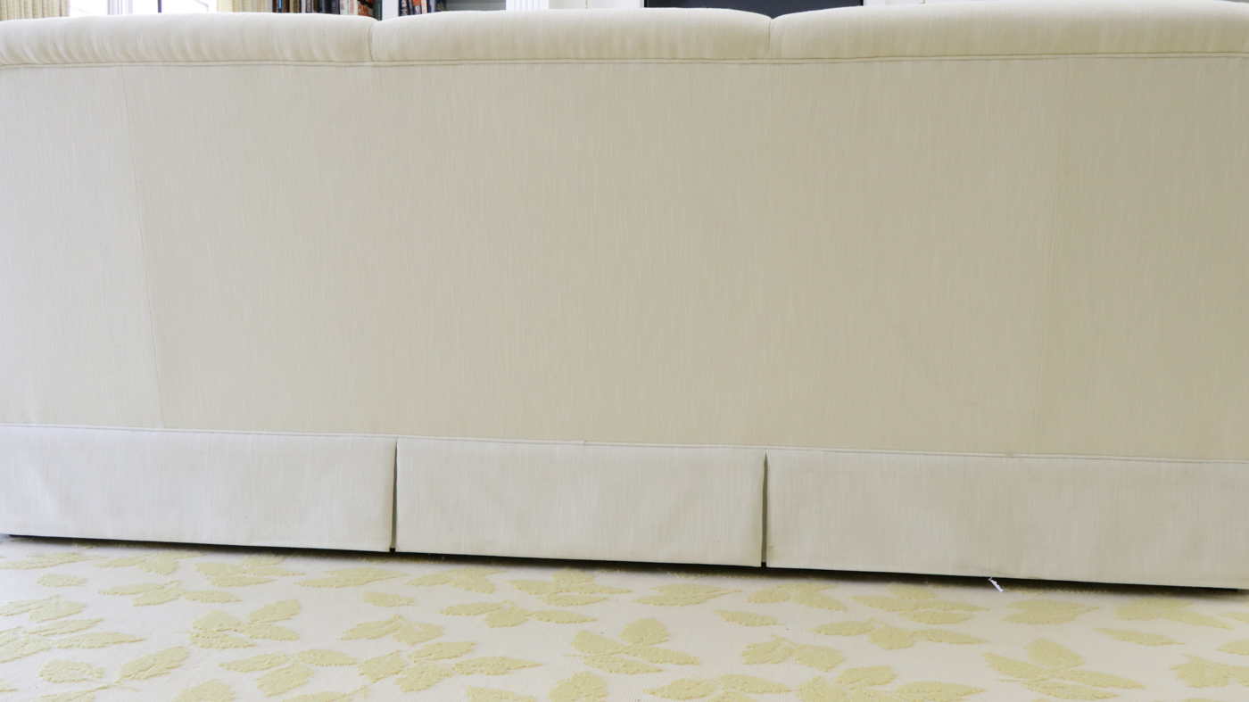 Contemporary Three-Seat Skirted Sofa