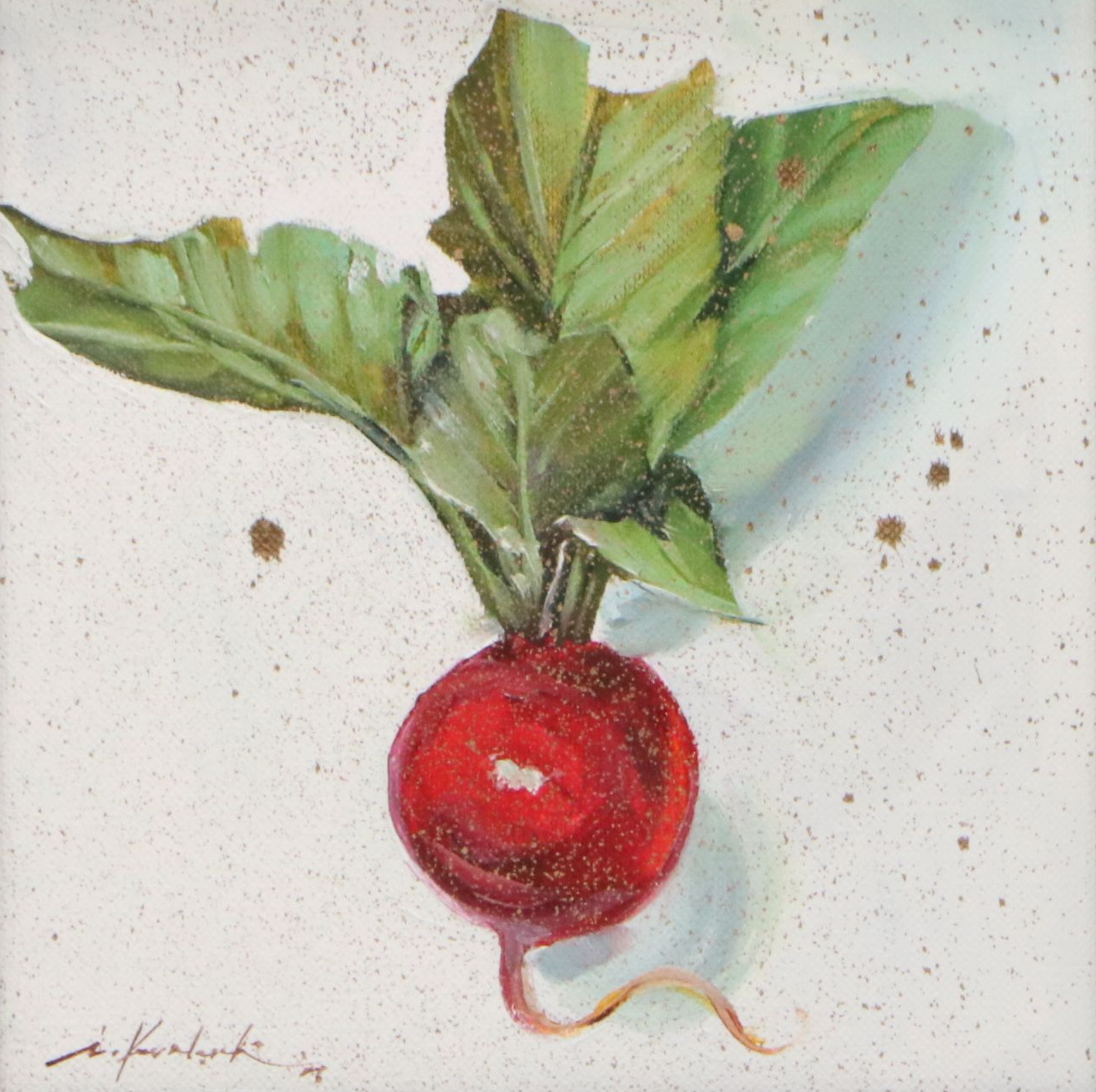 Inga Kovalenko Acrylic Painting of Radish, 2026