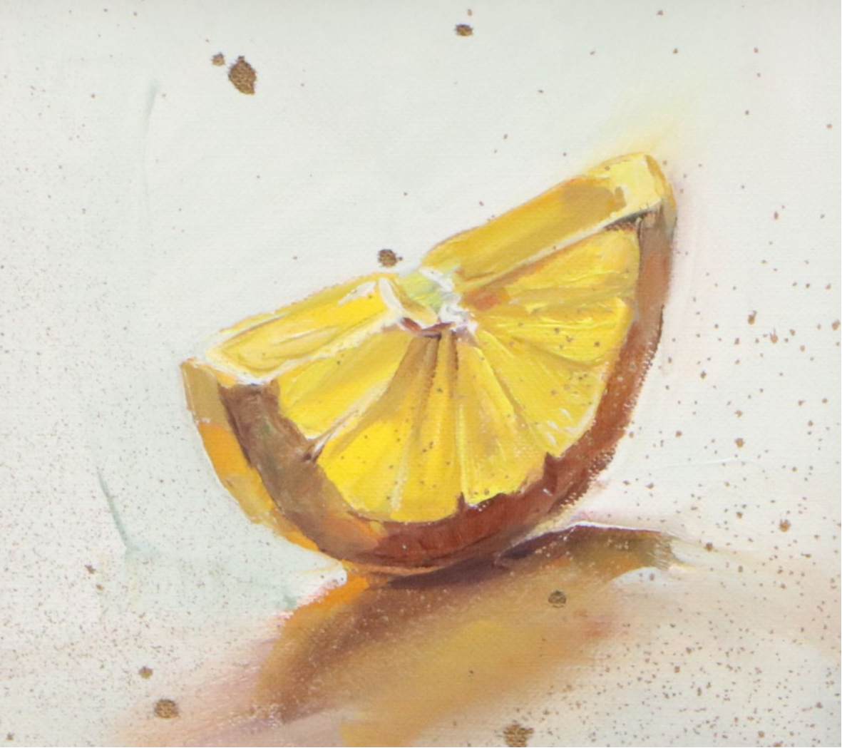 Inga Kovalenko Acrylic Painting of Lemon Slice, 2025