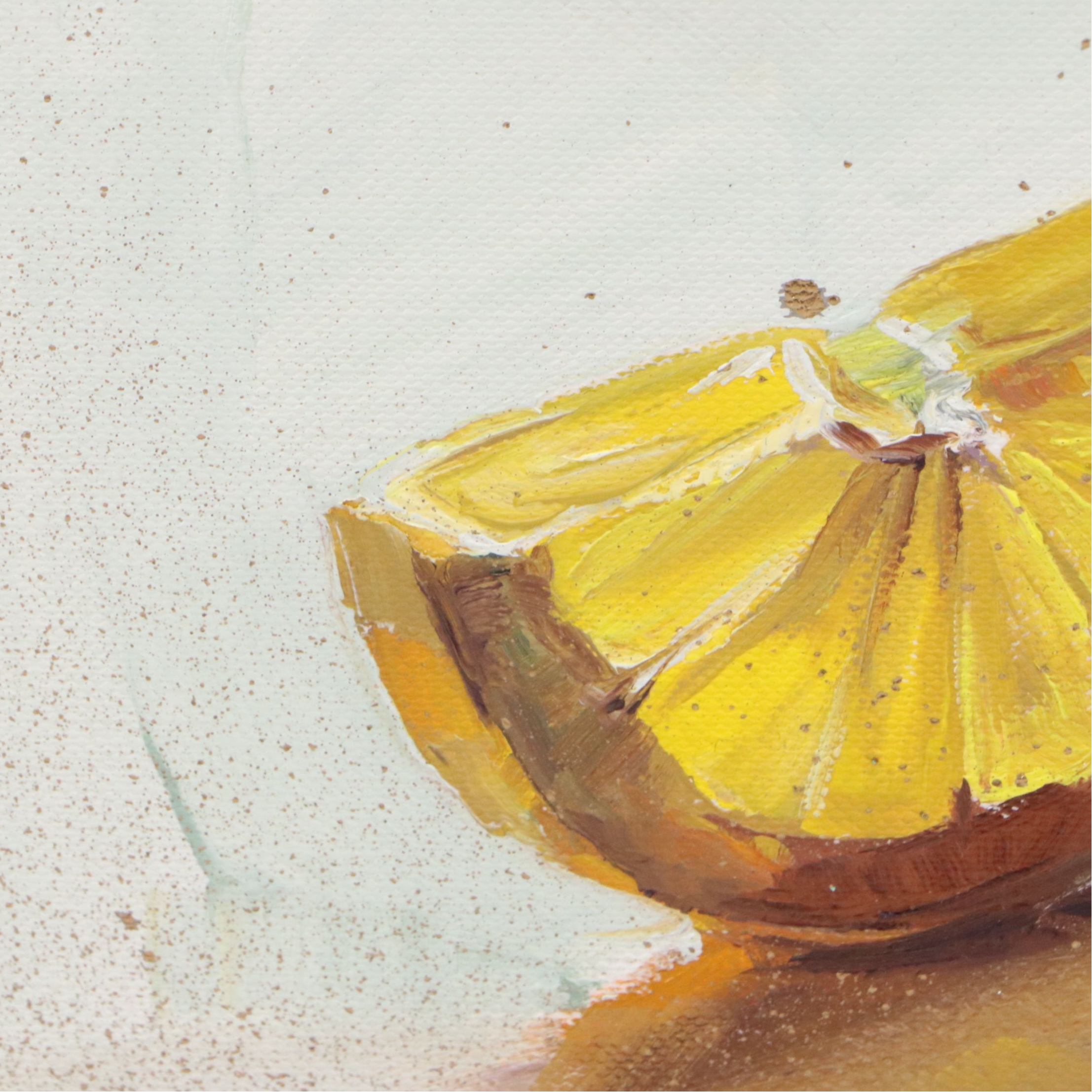 Inga Kovalenko Acrylic Painting of Lemon Slice, 2025