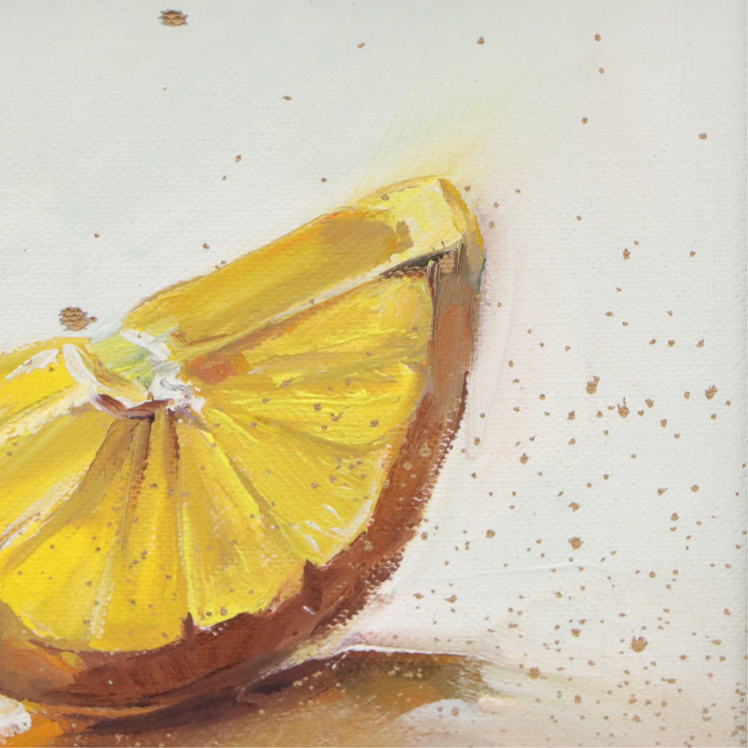 Inga Kovalenko Acrylic Painting of Lemon Slice, 2025