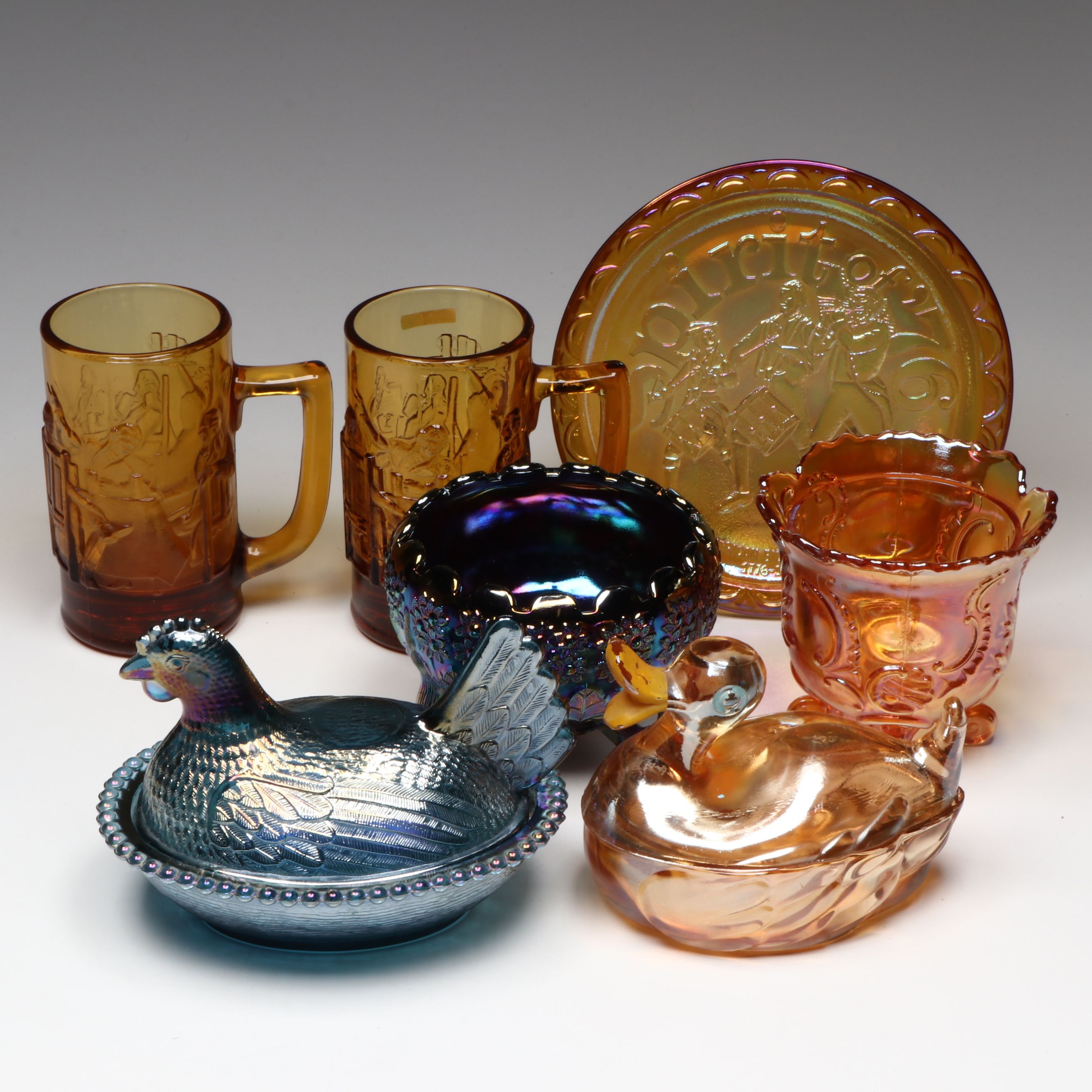 "Spirit of '76" Plate and More Fostoria, Fenton and Imperial Carnival Glassware