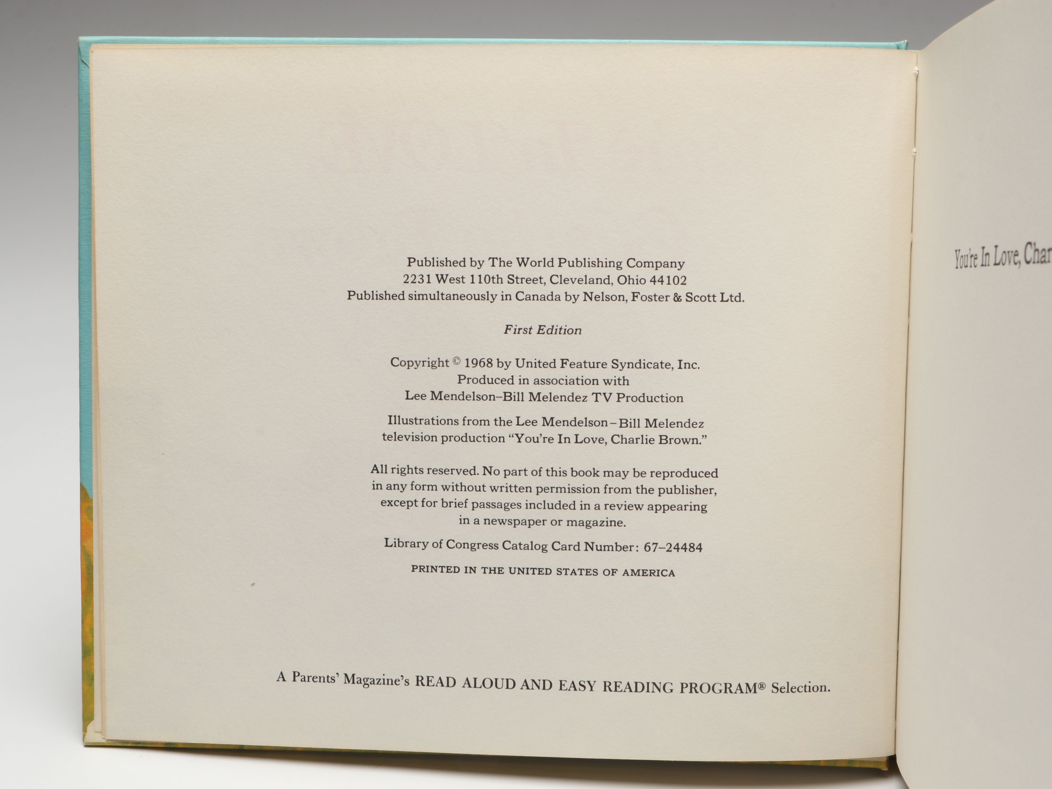 First Edition "You're in Love, Charlie Brown" and More Children's Books