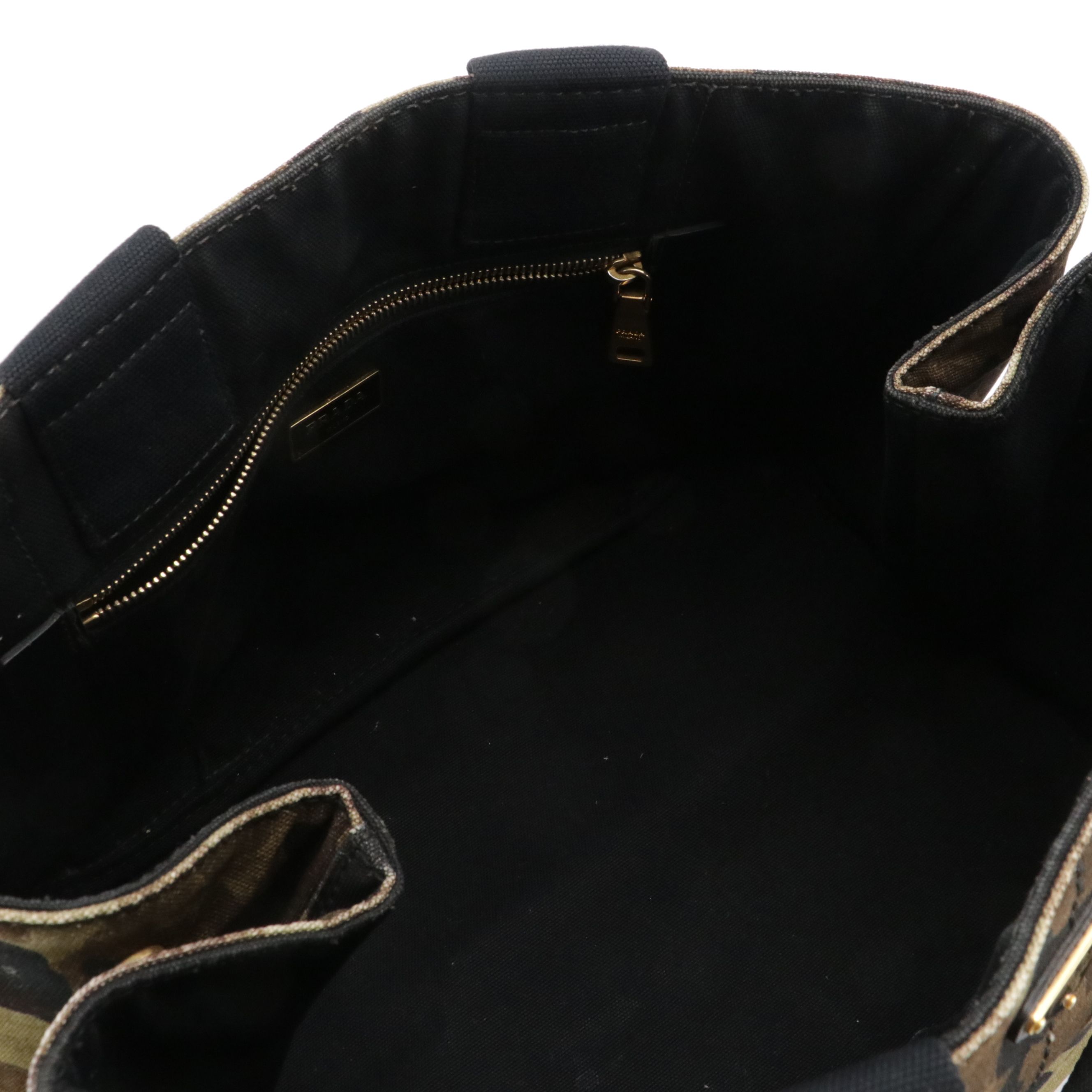 Prada Camouflage Printed Canvas Large Tote