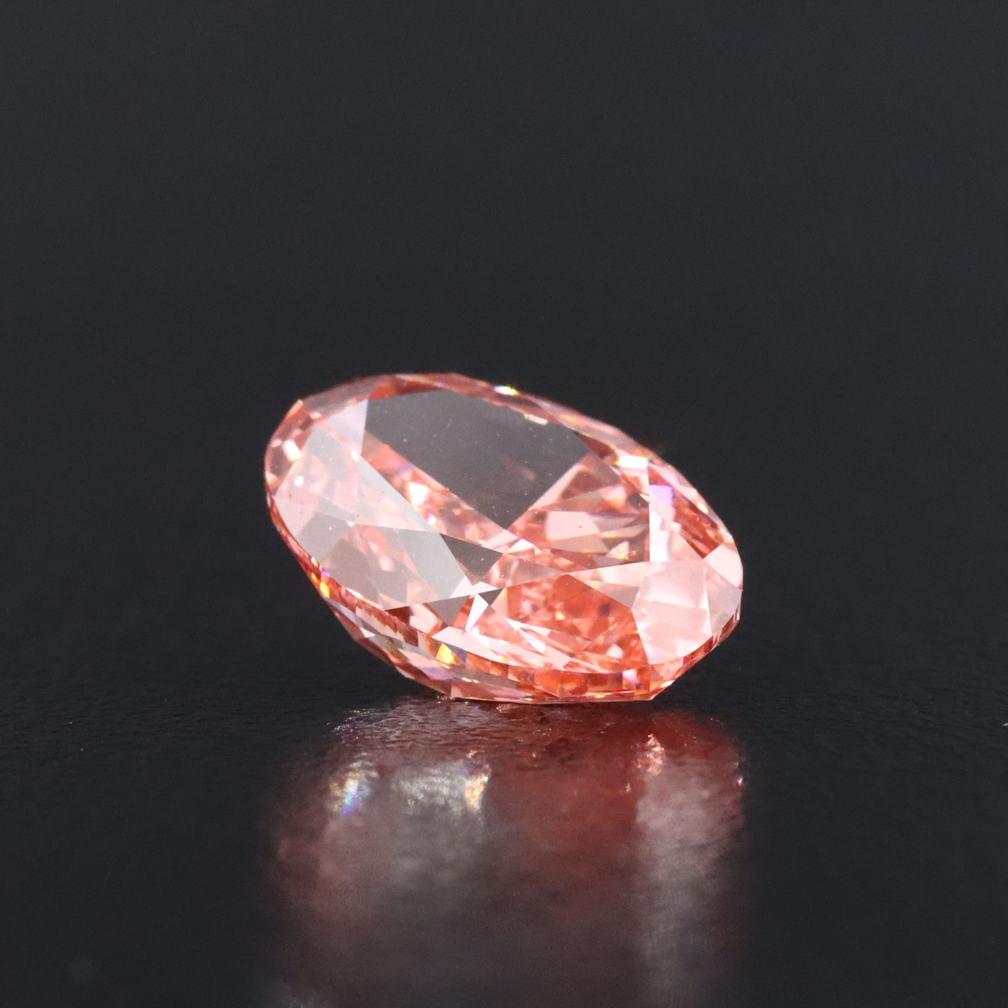 Loose 3.01 CT Lab Grown Fancy Vivid Pink Diamond with IGI Report