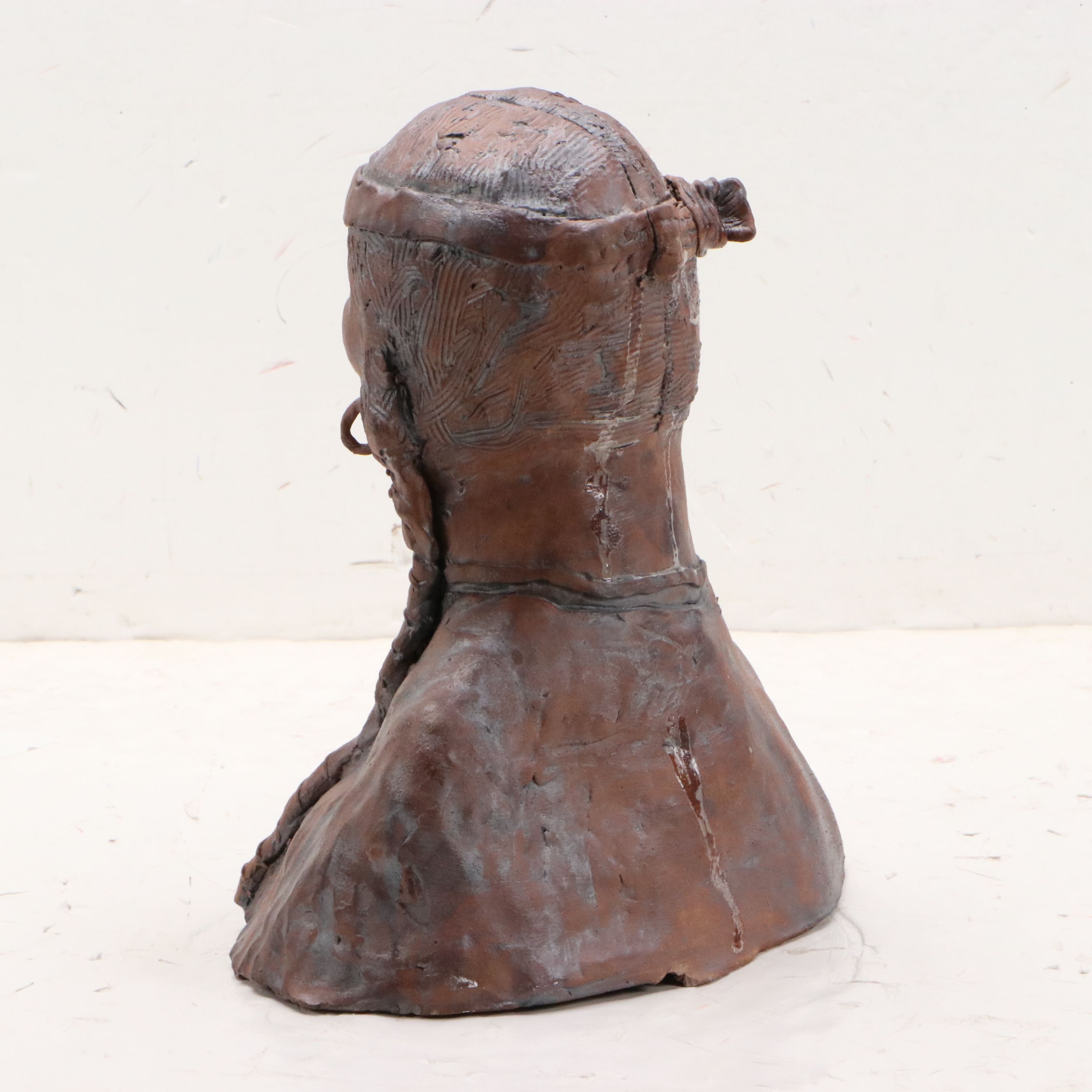 Ceramic Bust of Native American Woman
