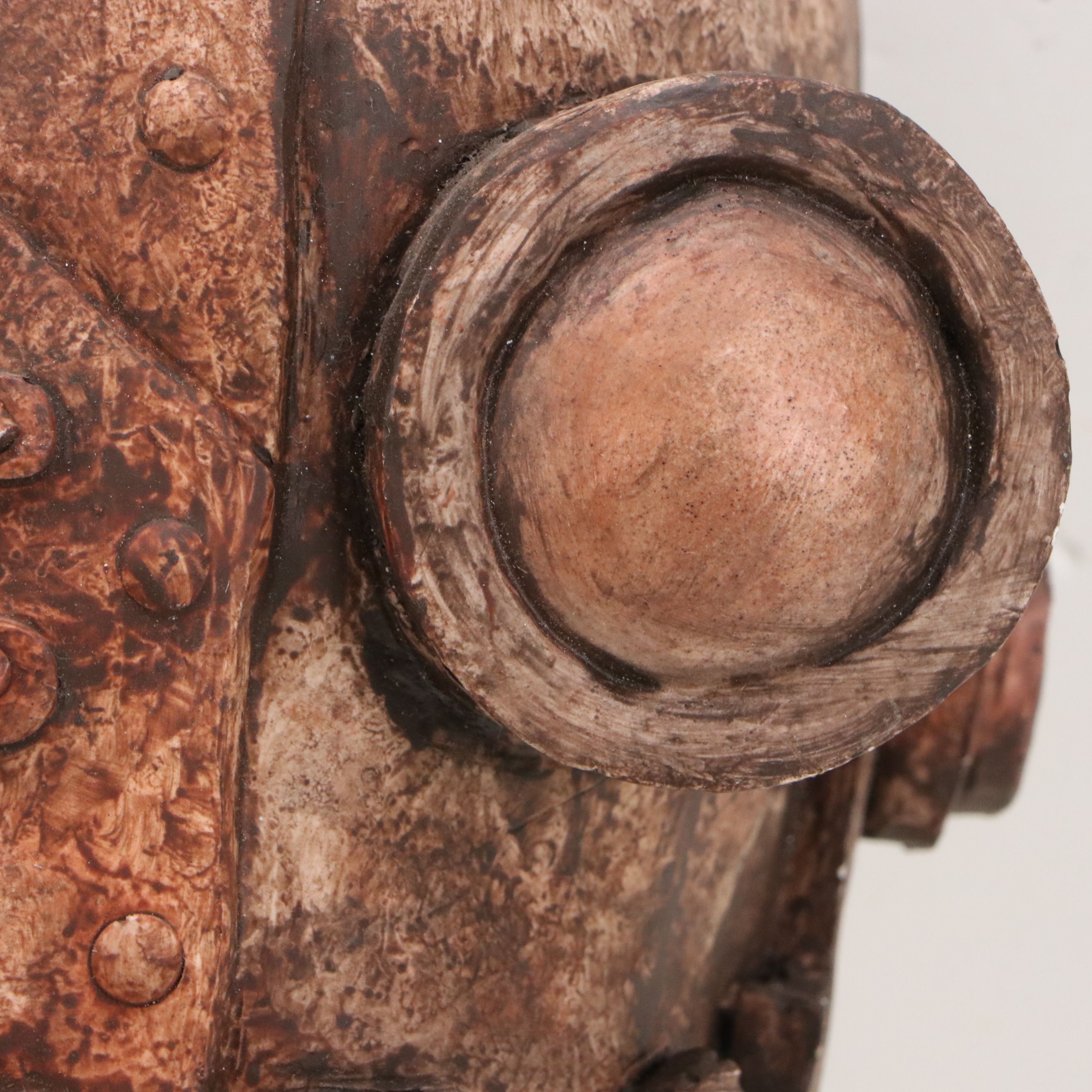 Wall Hanging Cast Plaster Sculpture "The Impossible Winterbourne SteamBot"