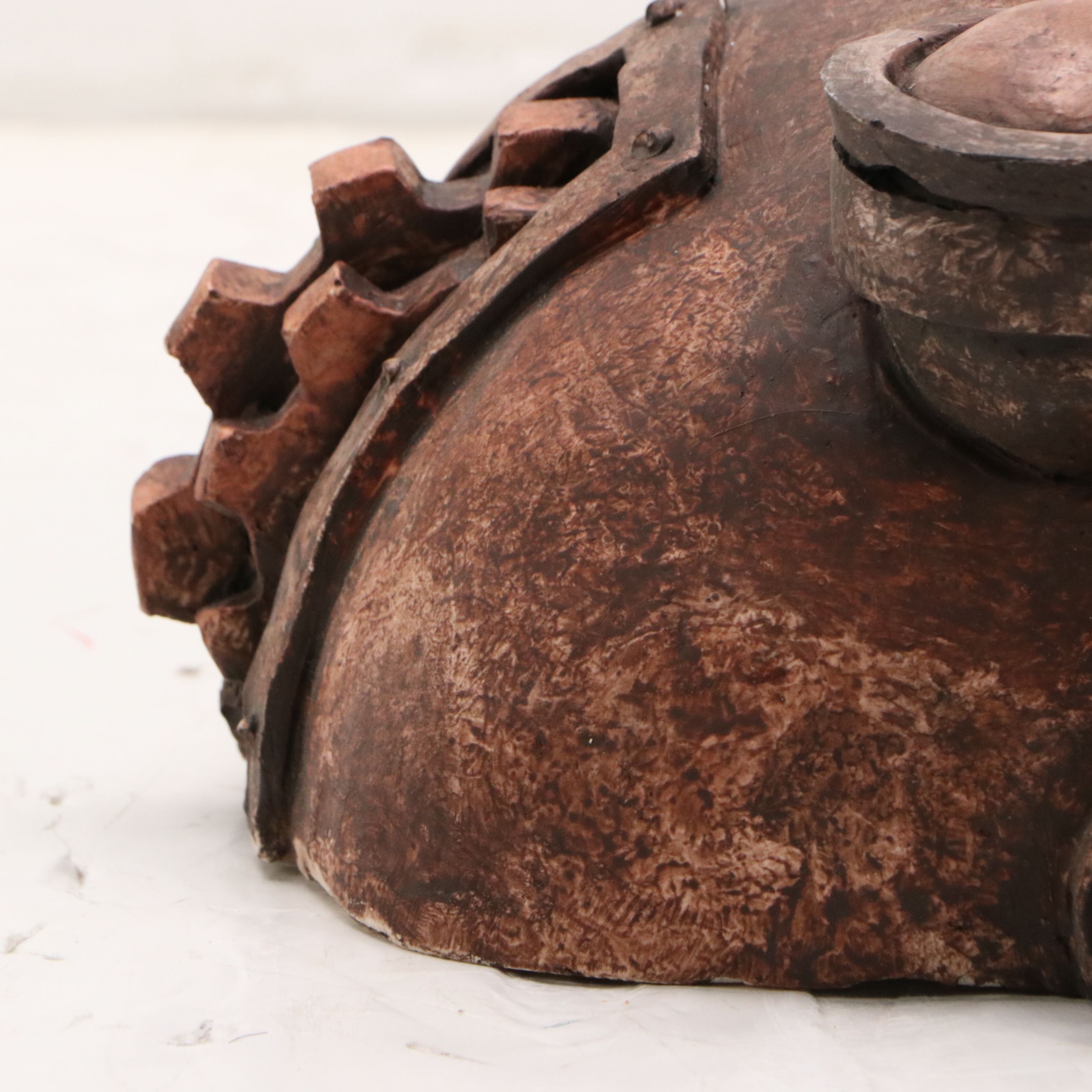 Wall Hanging Cast Plaster Sculpture "The Impossible Winterbourne SteamBot"