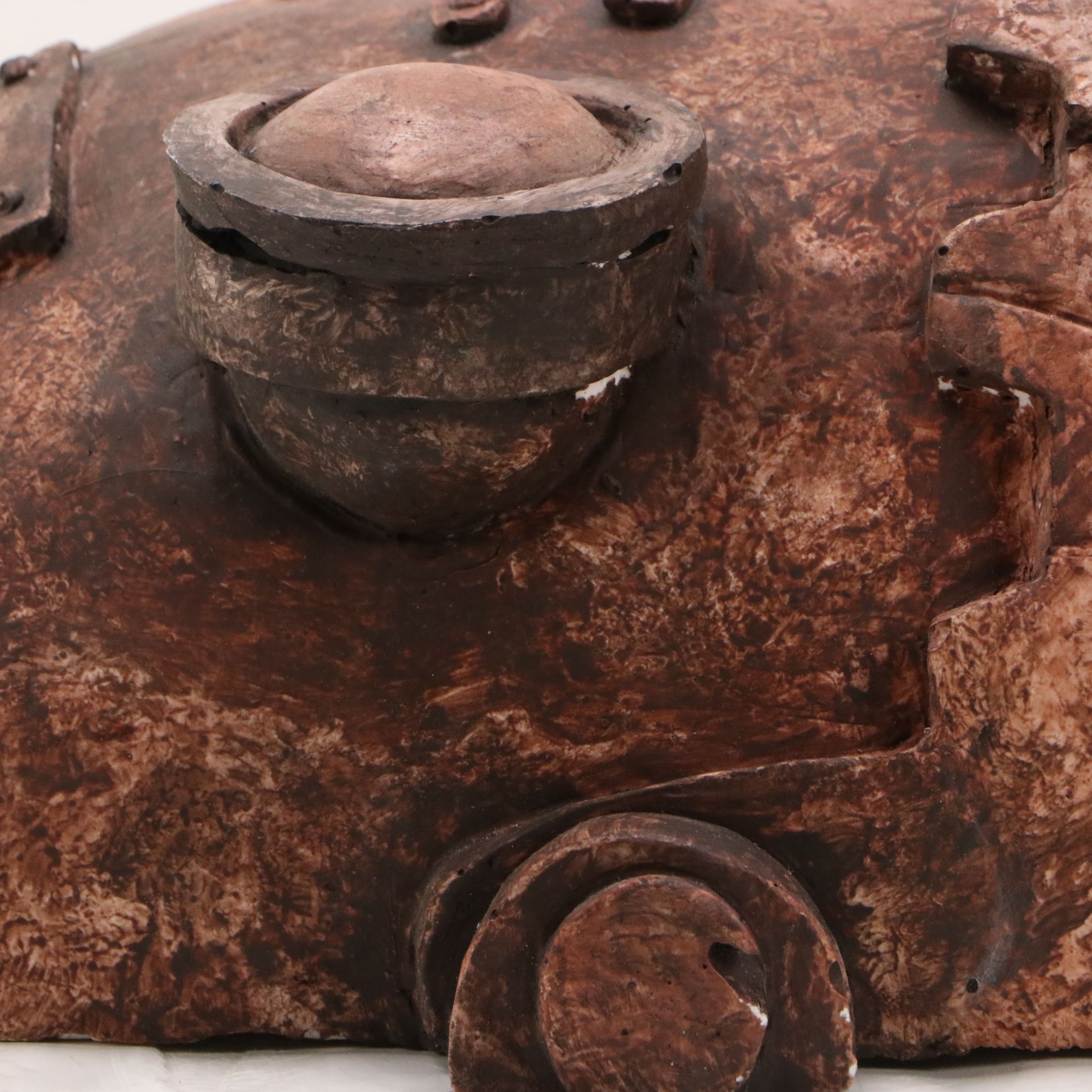 Wall Hanging Cast Plaster Sculpture "The Impossible Winterbourne SteamBot"