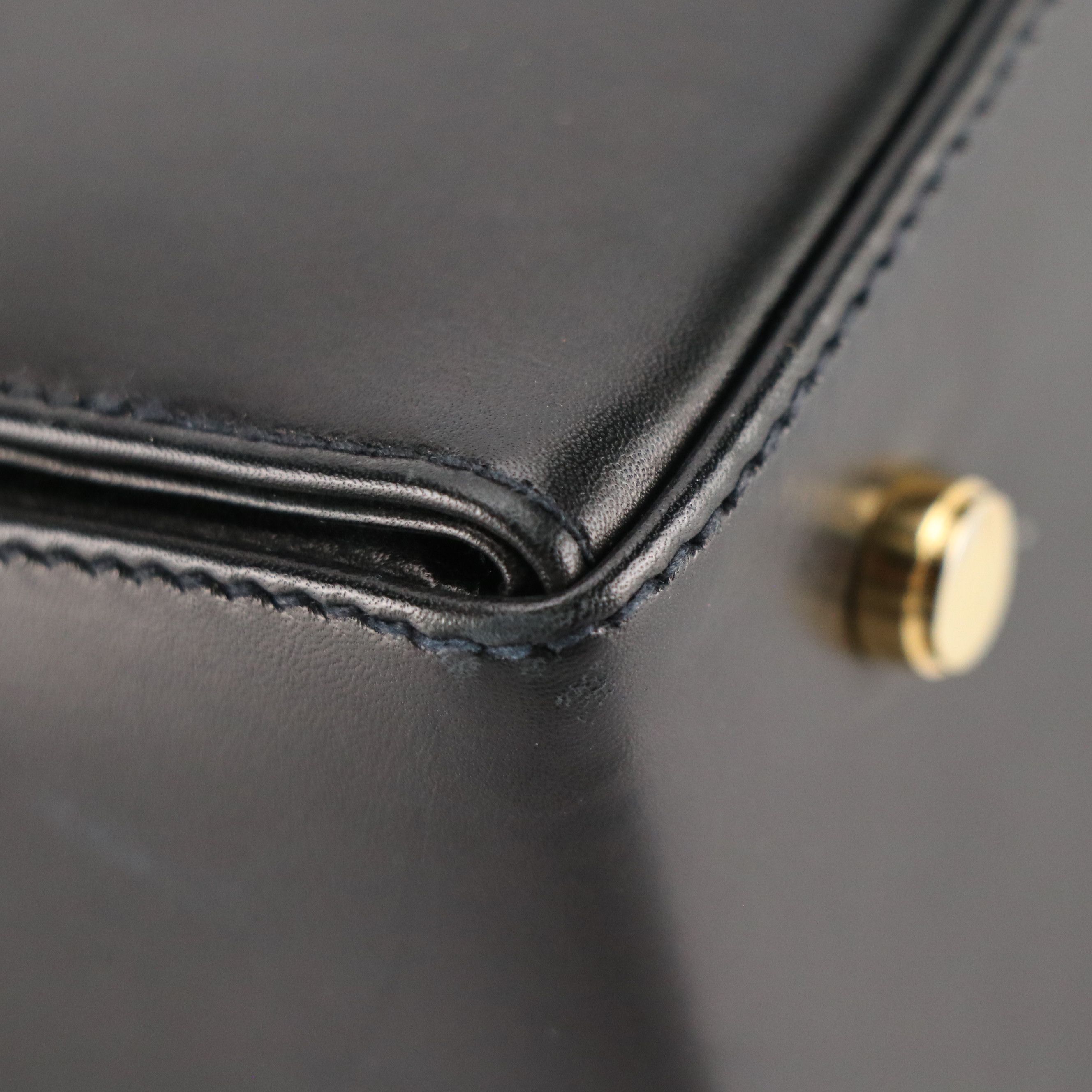 Salvatore Ferragamo Gancini Flap Structured Two-Way Bag in Black Calf Leather