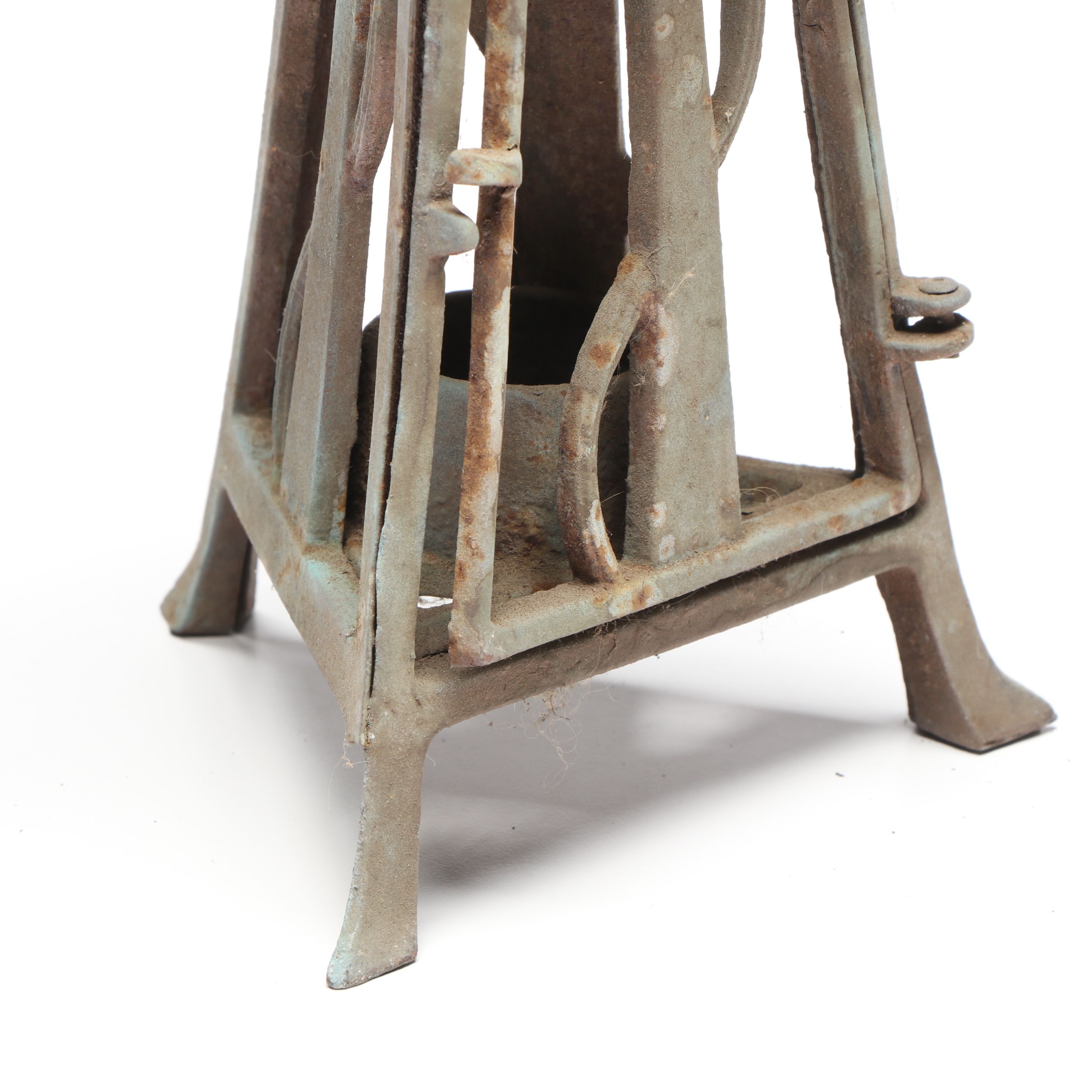 Harmony Hollow and Other Patinated Metal Wind Chimes with Lantern