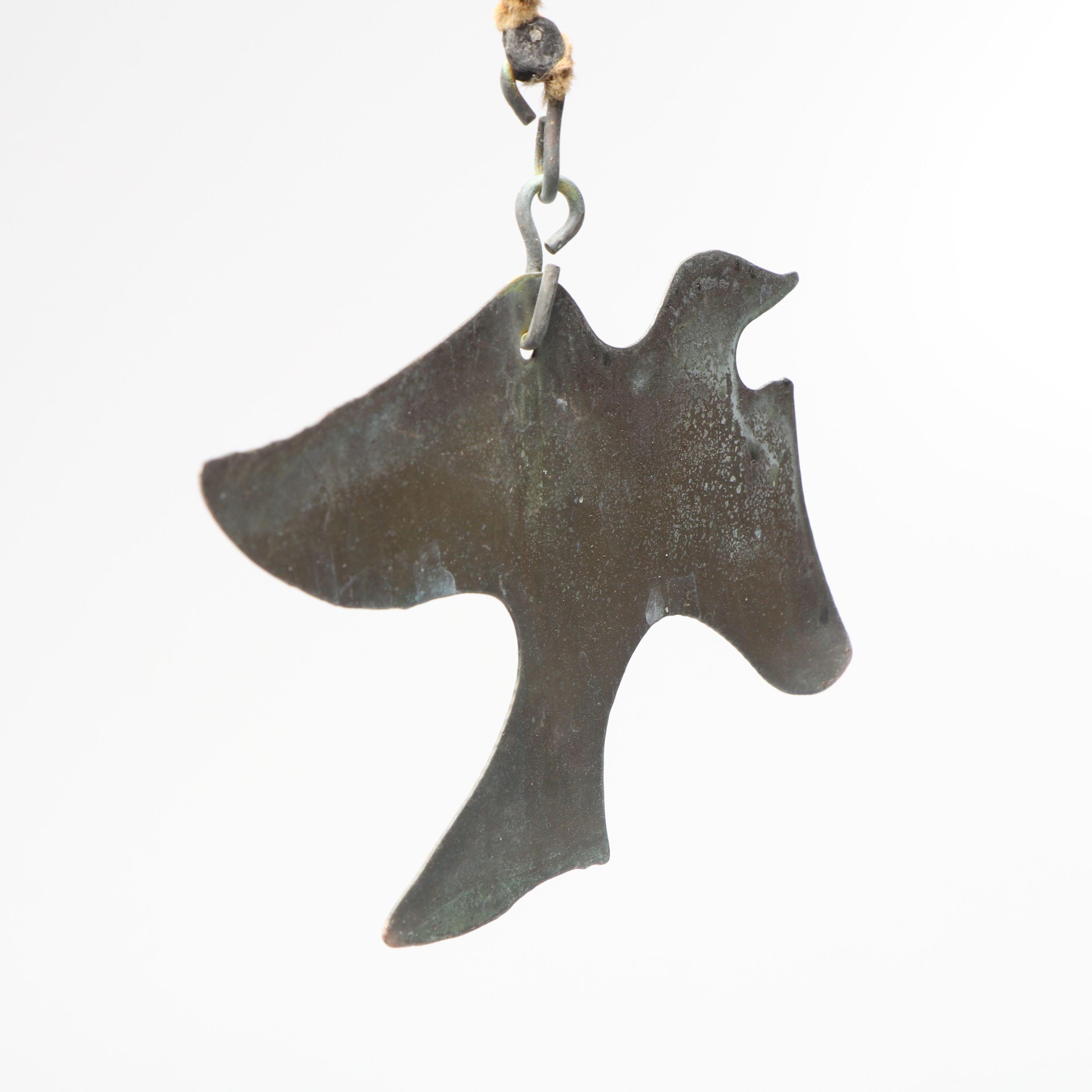 Harmony Hollow and Other Patinated Metal Wind Chimes with Lantern