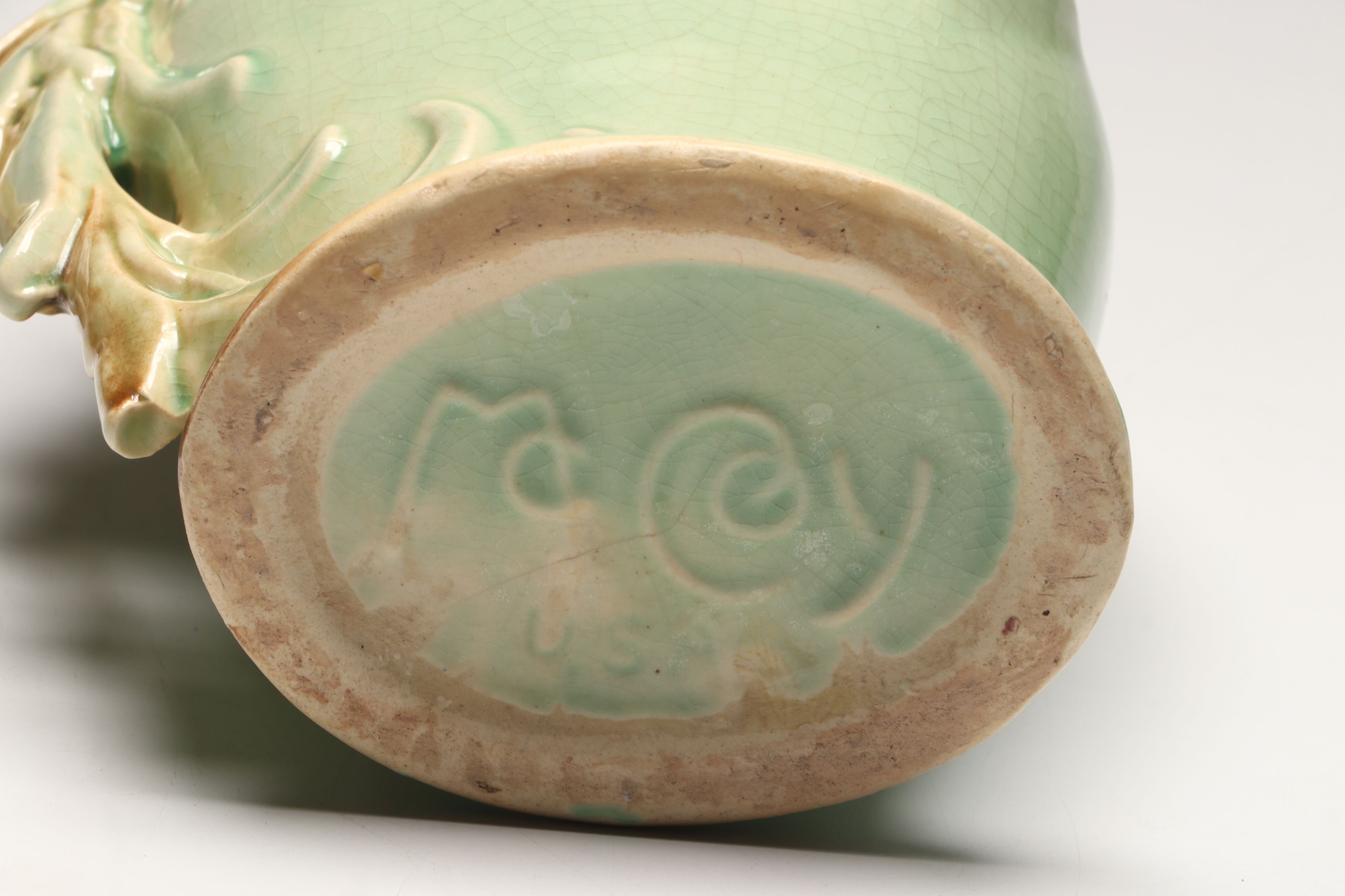 McCoy Bird On Flower Wall Pocket with More Vintage McCoy Vases and Planters