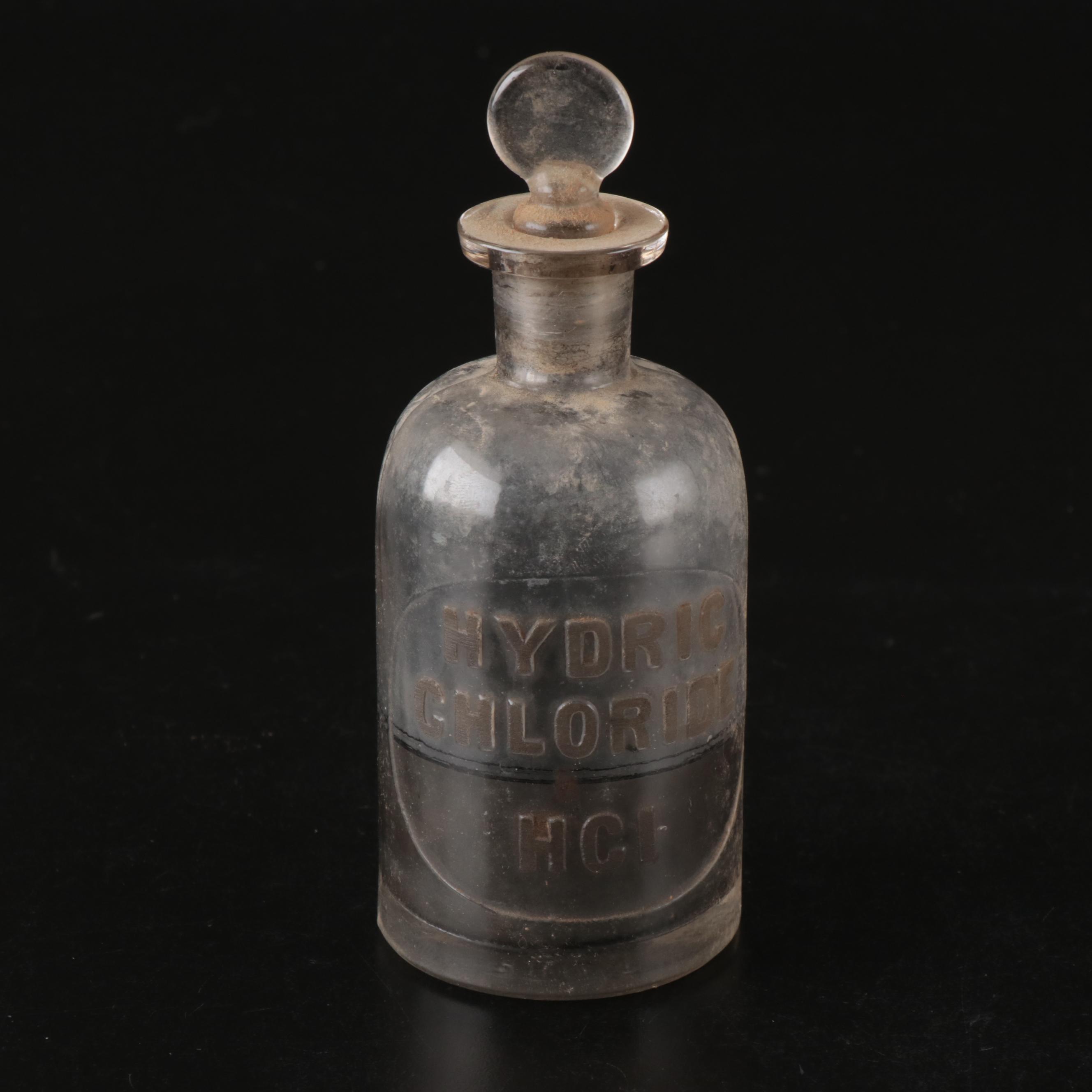 TCW & Co. and Other Laboratory Bottles, with Glass Mortar & Pestle