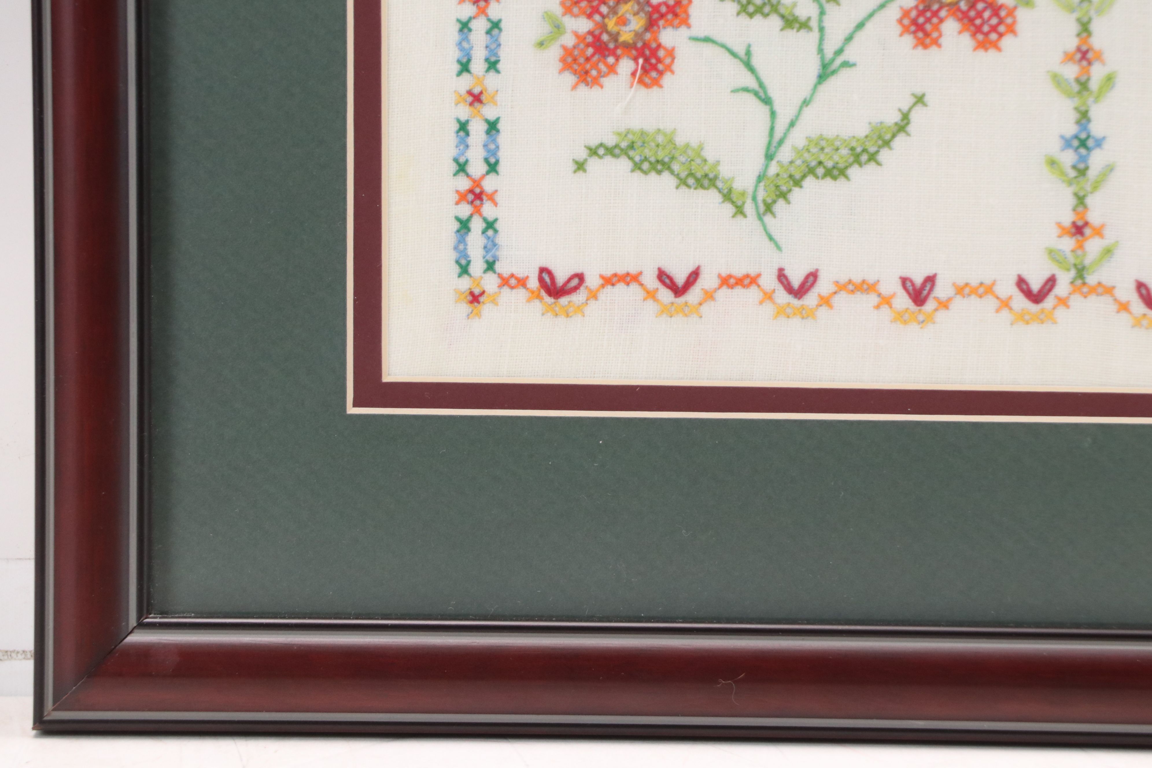 Floral Cross-Stitch Panel, 1983