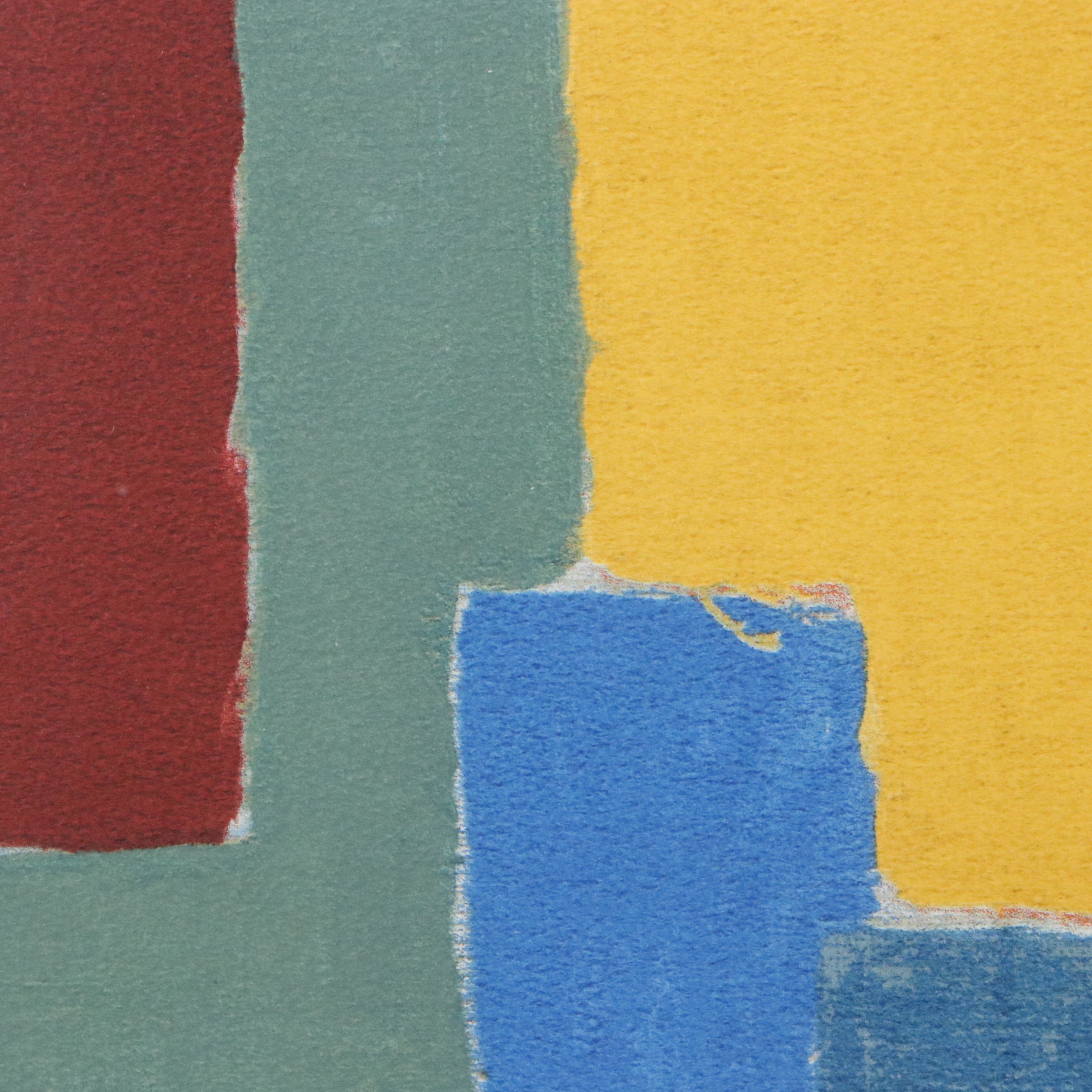 After Vanessa Bell Lithograph Yellow Composition "Untitled," 21st Century