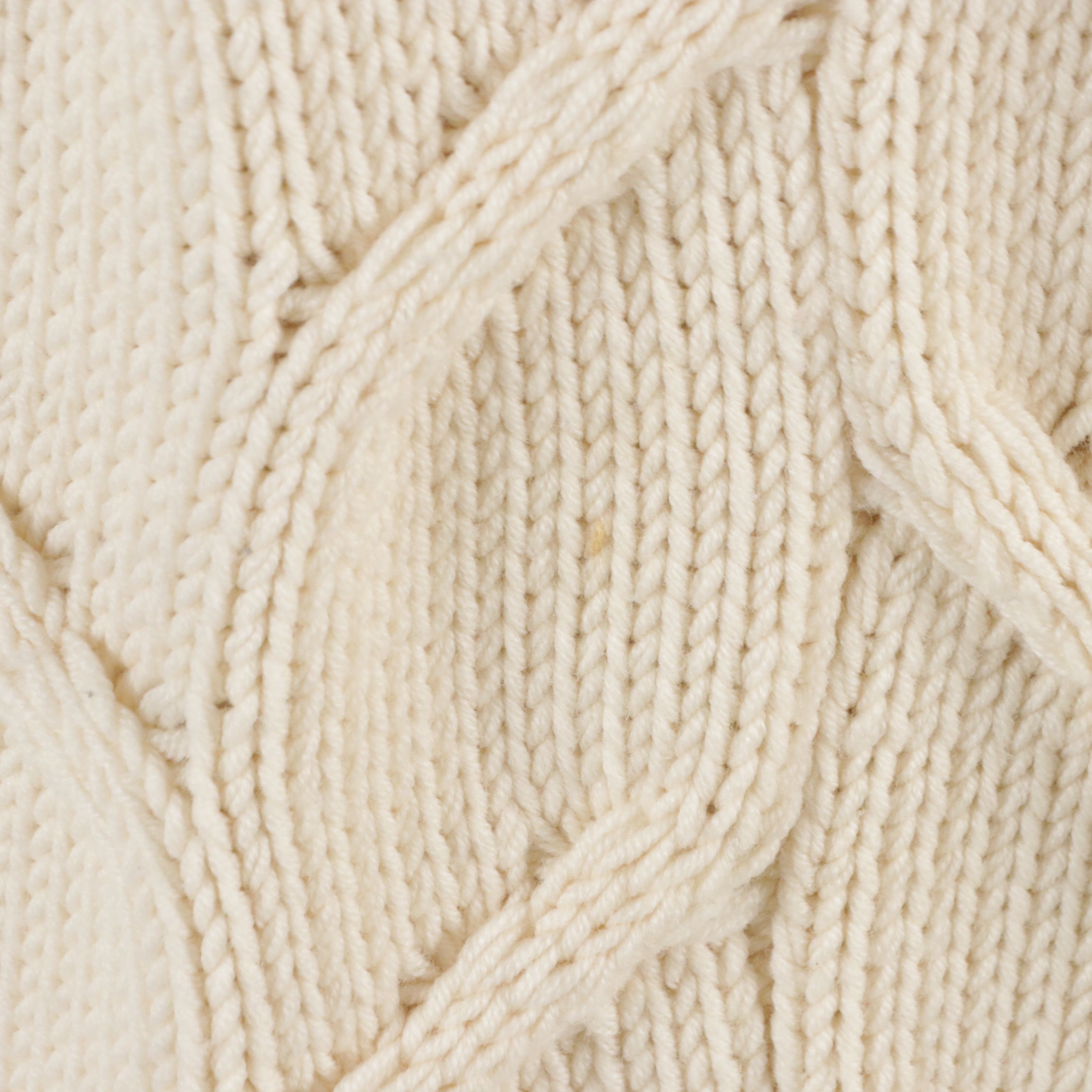 Chanel Cream Knit Wool Mock Neck Sweater