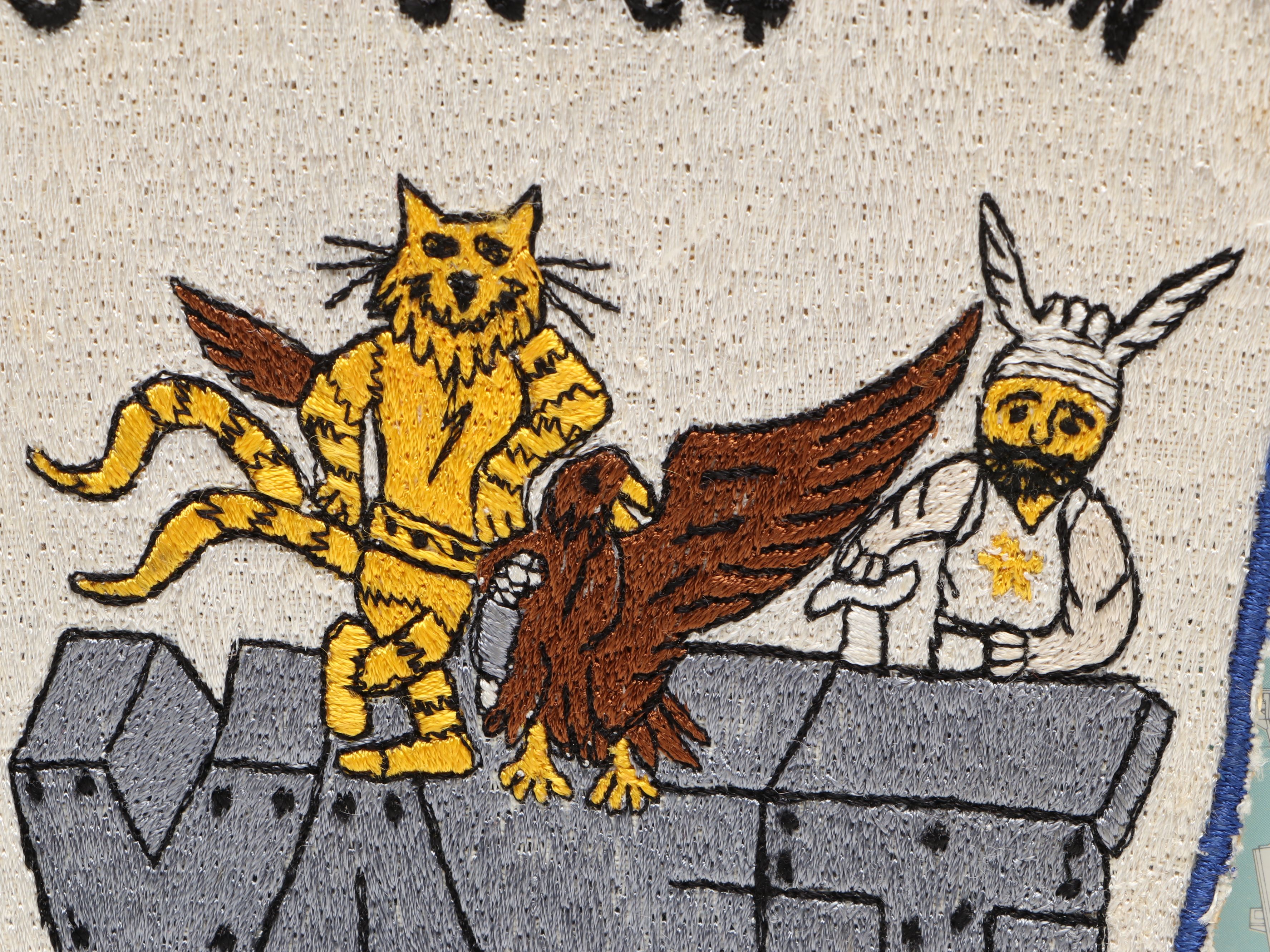 U.S.S. Constellation Print, Patch and Hat with F-4J Phantom II Figurine