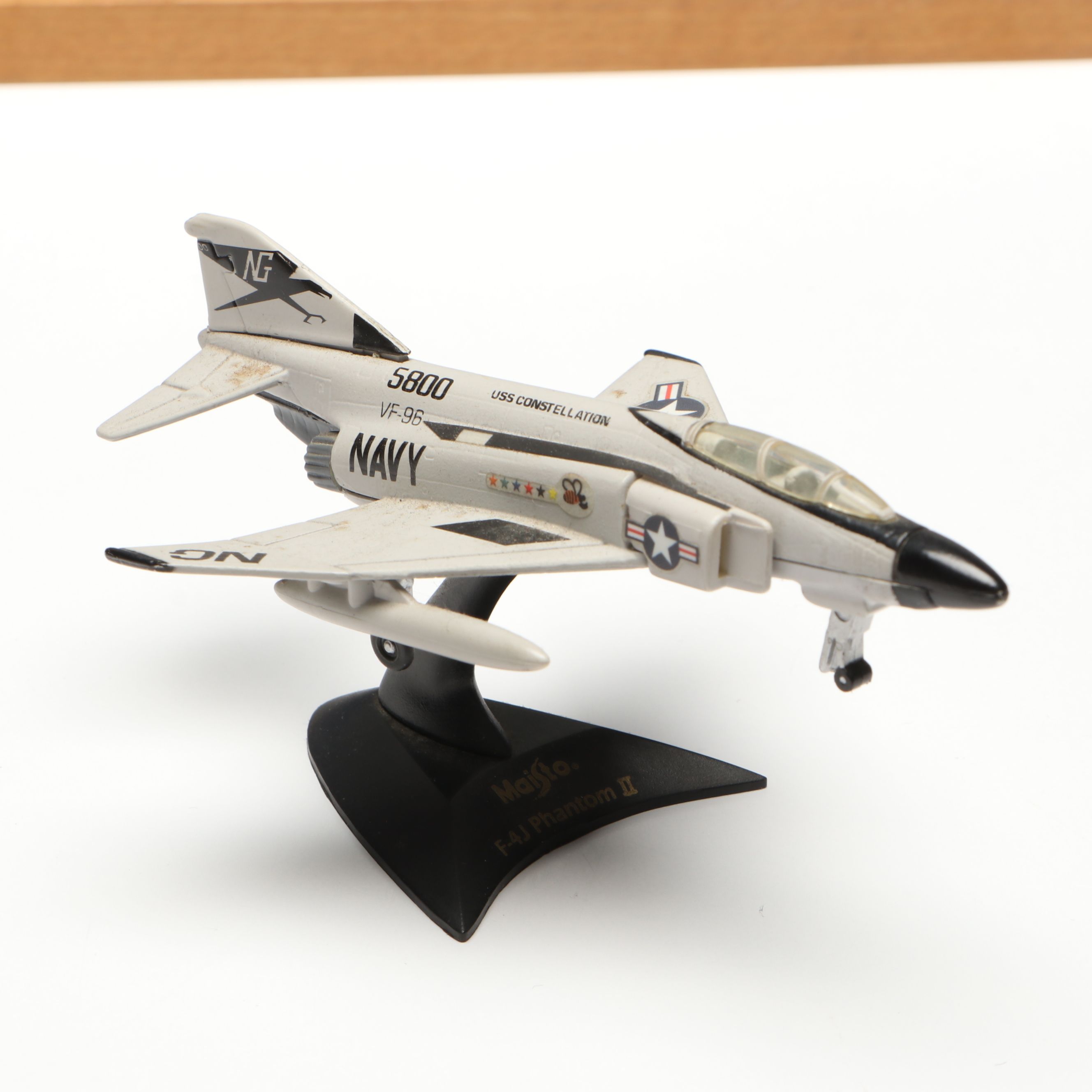 U.S.S. Constellation Print, Patch and Hat with F-4J Phantom II Figurine