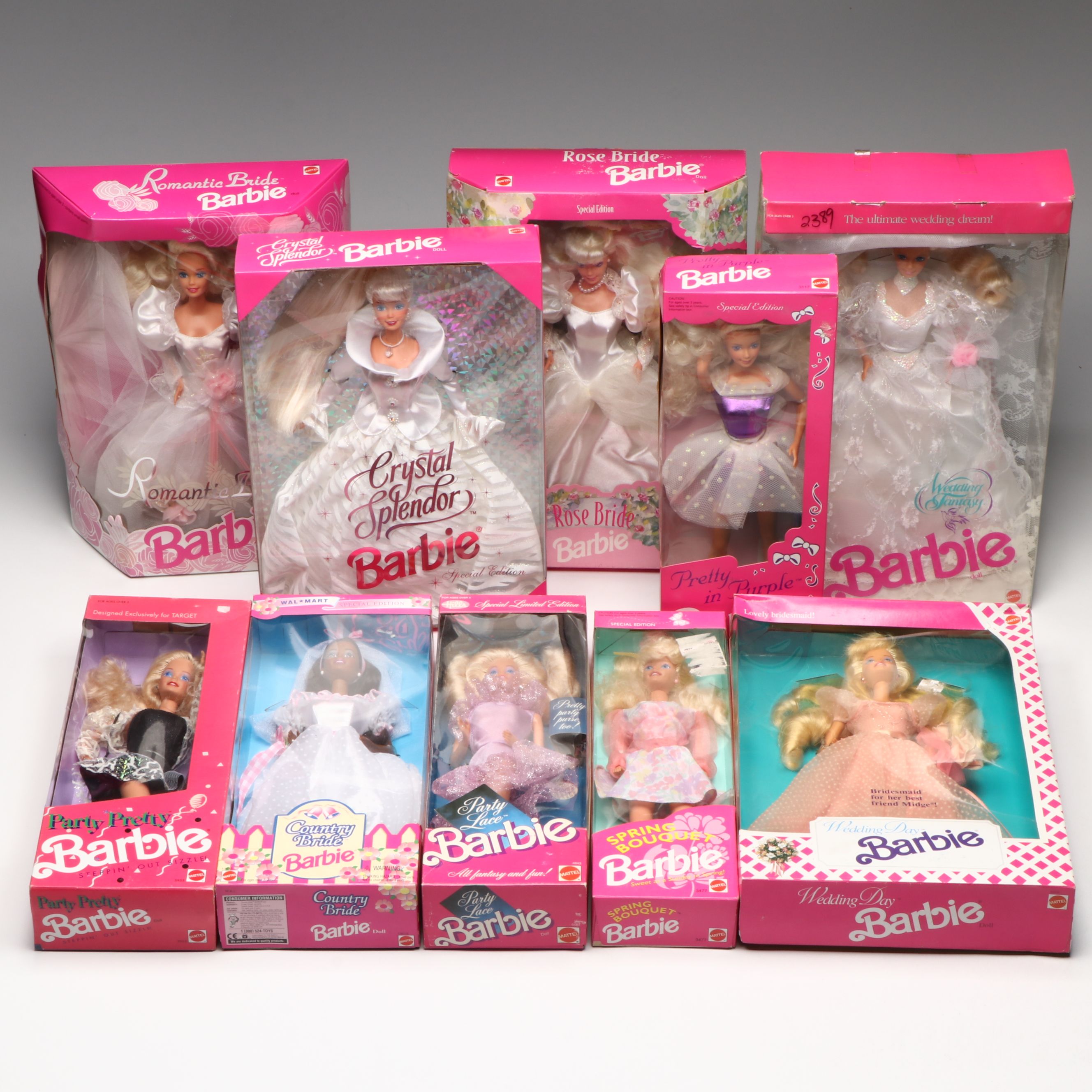 Mattel Barbie "Crystal Splendor," "Pretty in Purple," and More Barbie Dolls