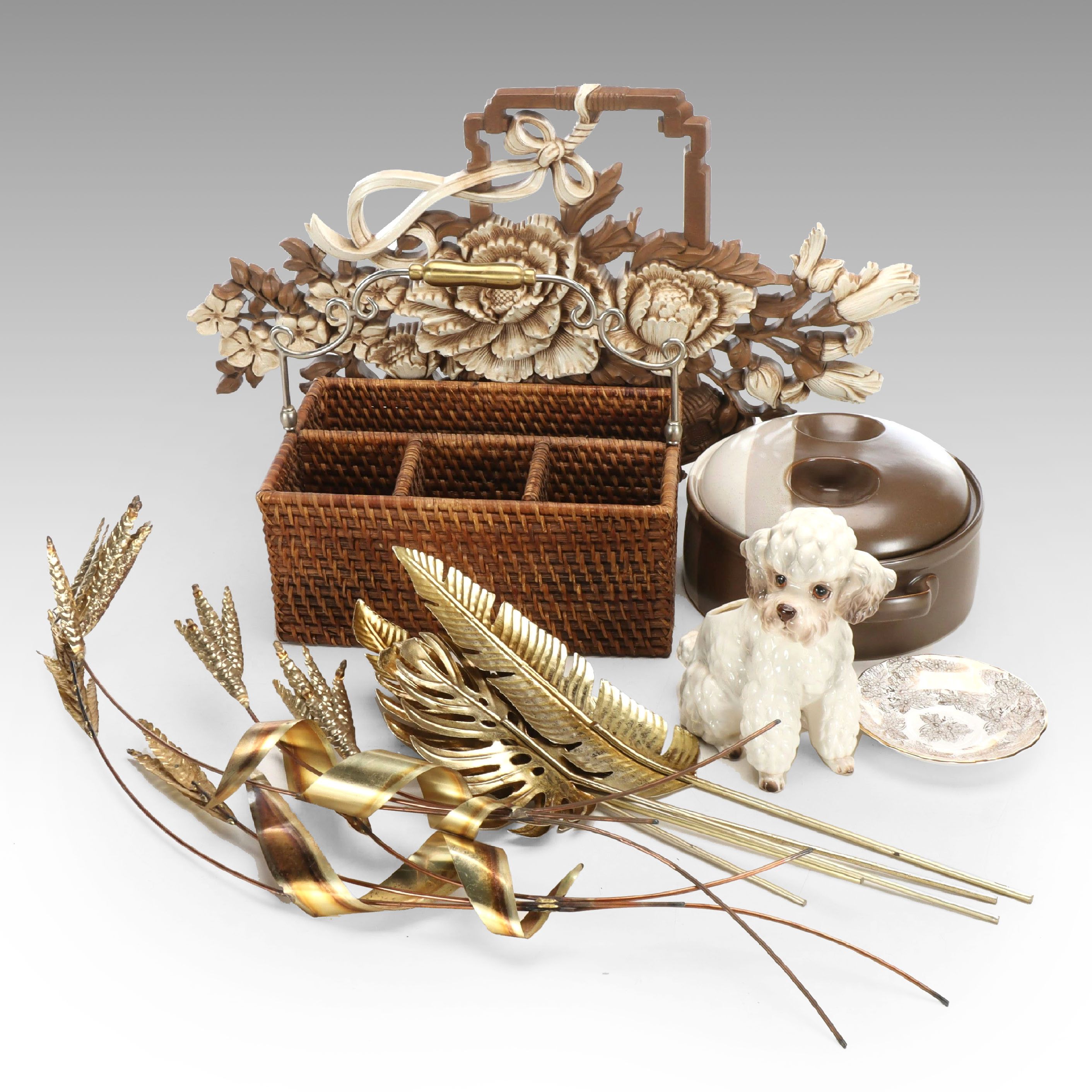 Mikasa "Buckskin" Casserole with Syroco Wall Hanging and More Décor