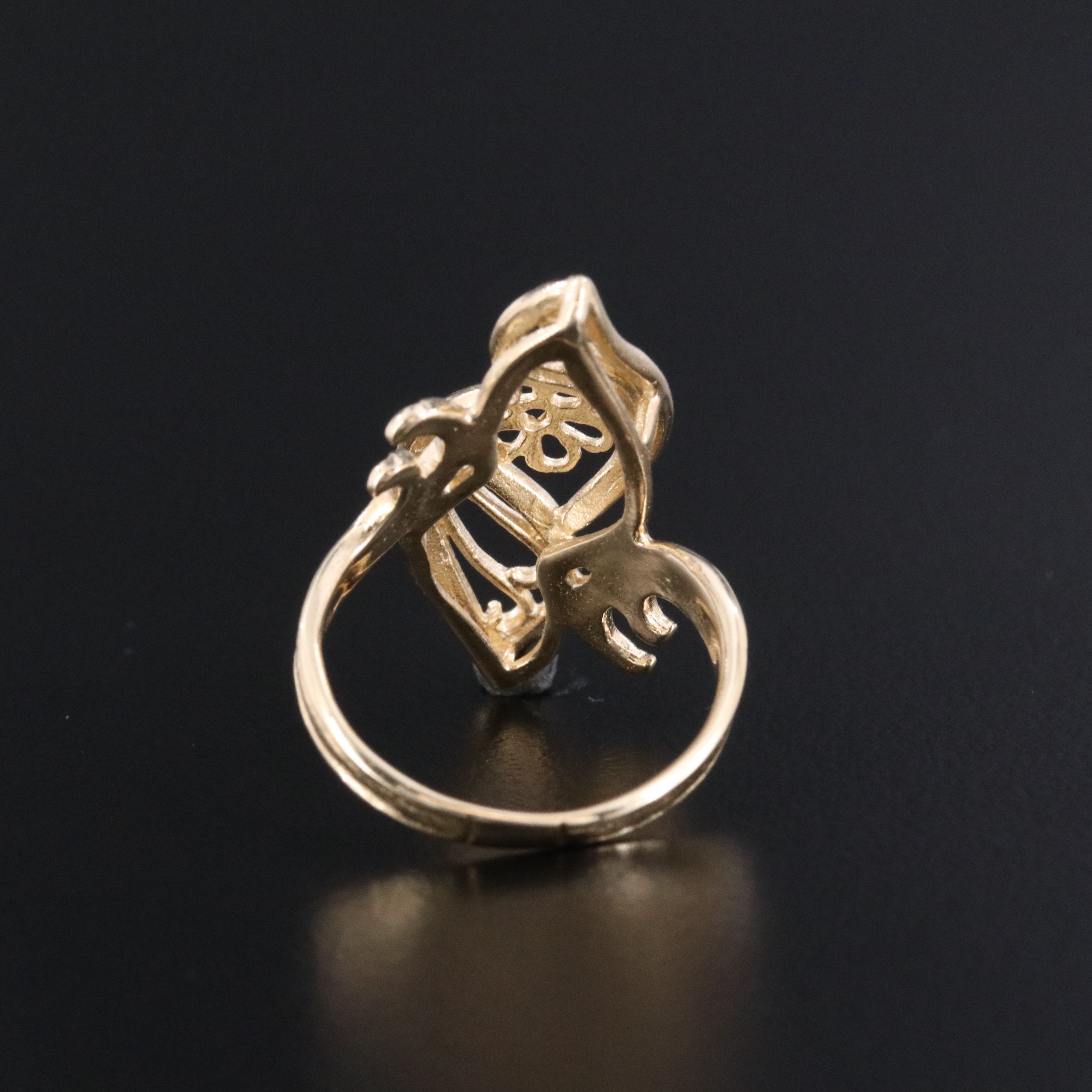 14K Scroll Ring