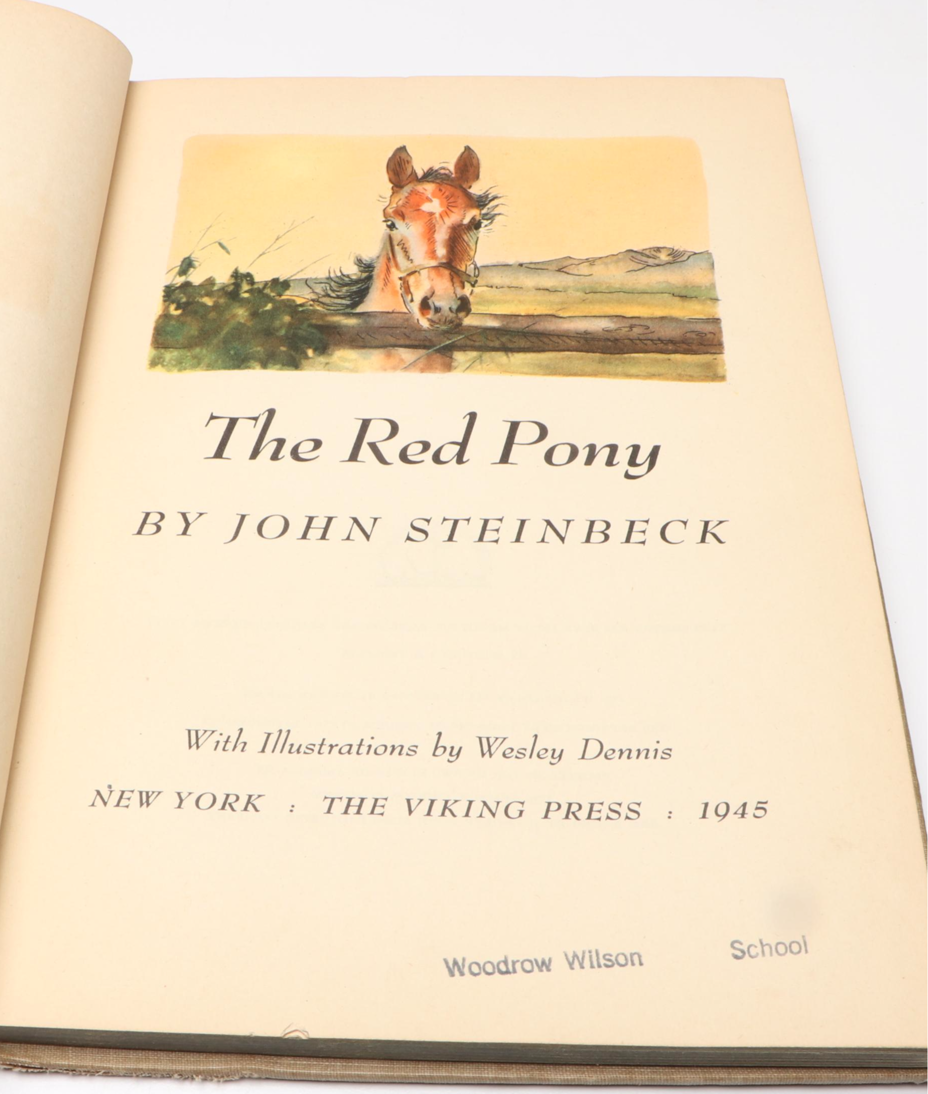 First Illustrated Edition "The Red Pony" by John Steinbeck, 1945