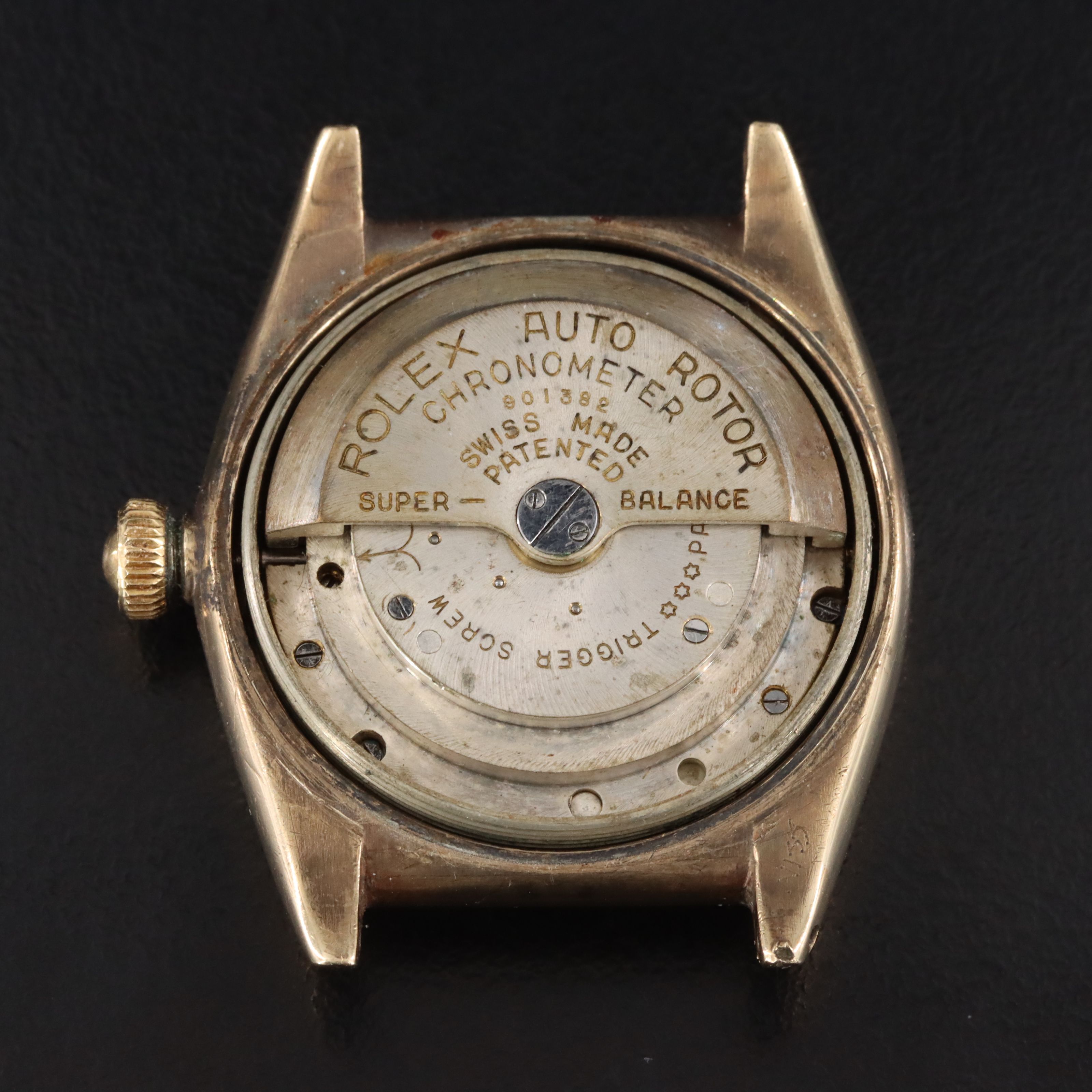 Vintage Rolex Bubble Back 9K & Steel Otster Perpetual Chronometre Watch