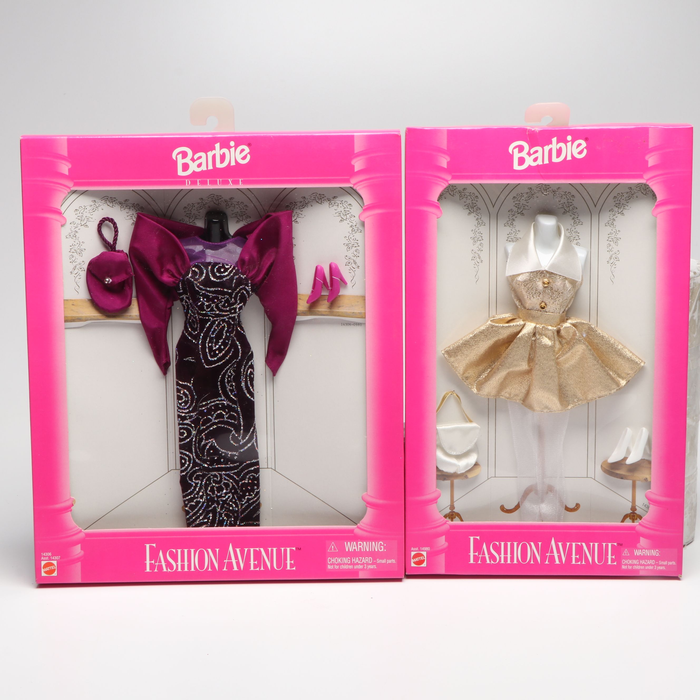 Mattel Barbie "Fashion Avenue" Doll Clothing, Late 20th C.