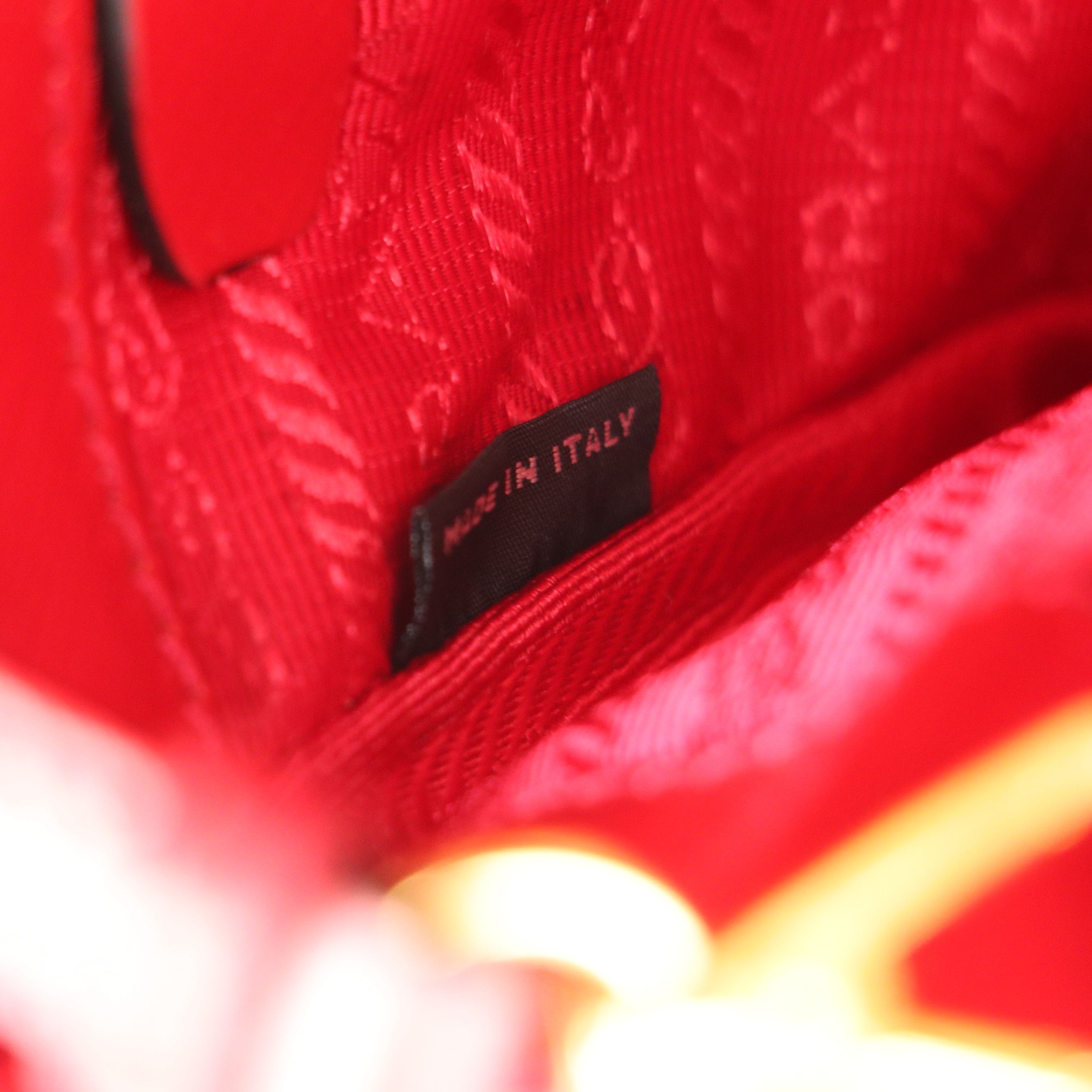 Prada Vertical Shopping Two-Way Tote in Red Patent Saffiano Leather