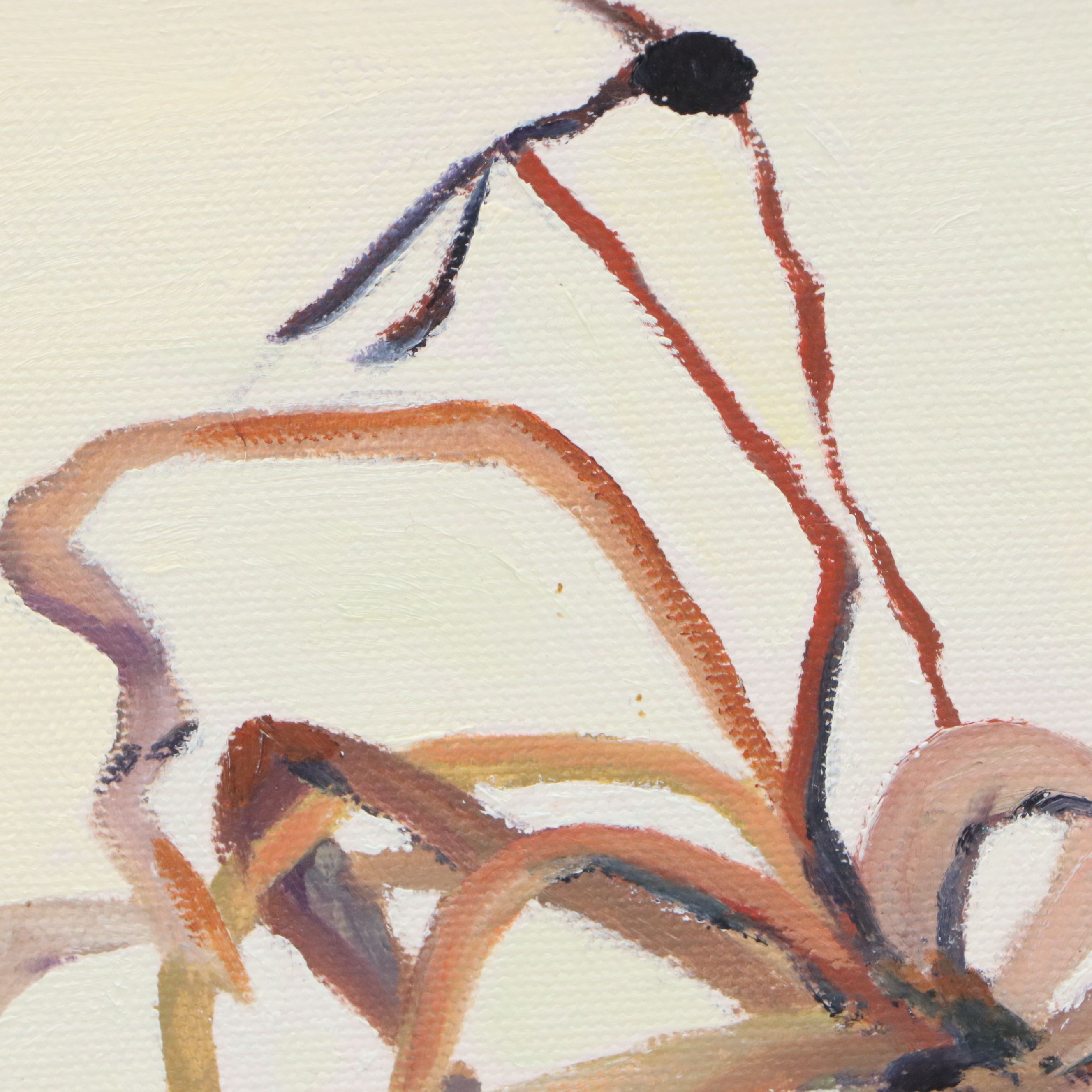 Susan Grier Oil Painting of Harvested Root Vegetables, Late 20th Century