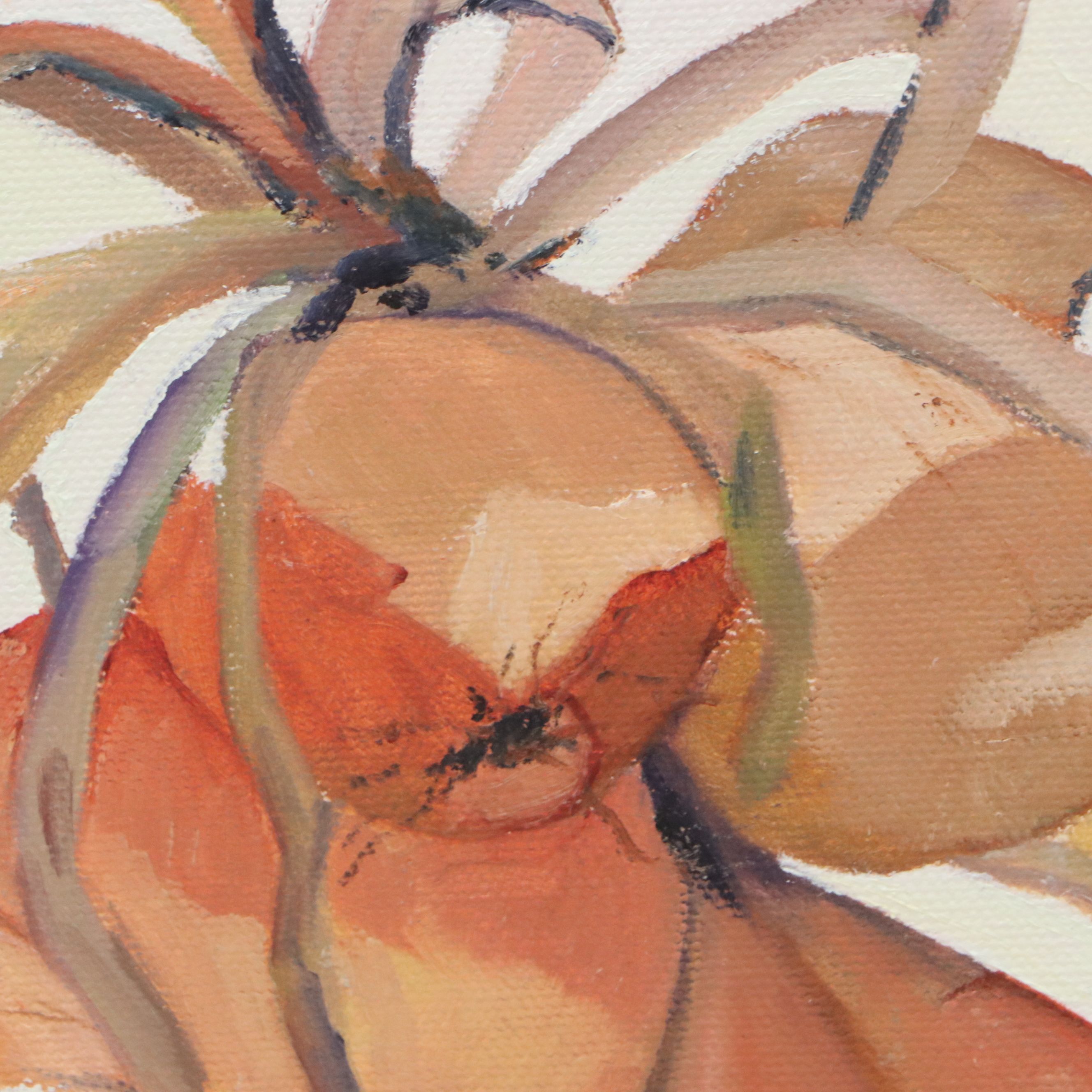 Susan Grier Oil Painting of Harvested Root Vegetables, Late 20th Century