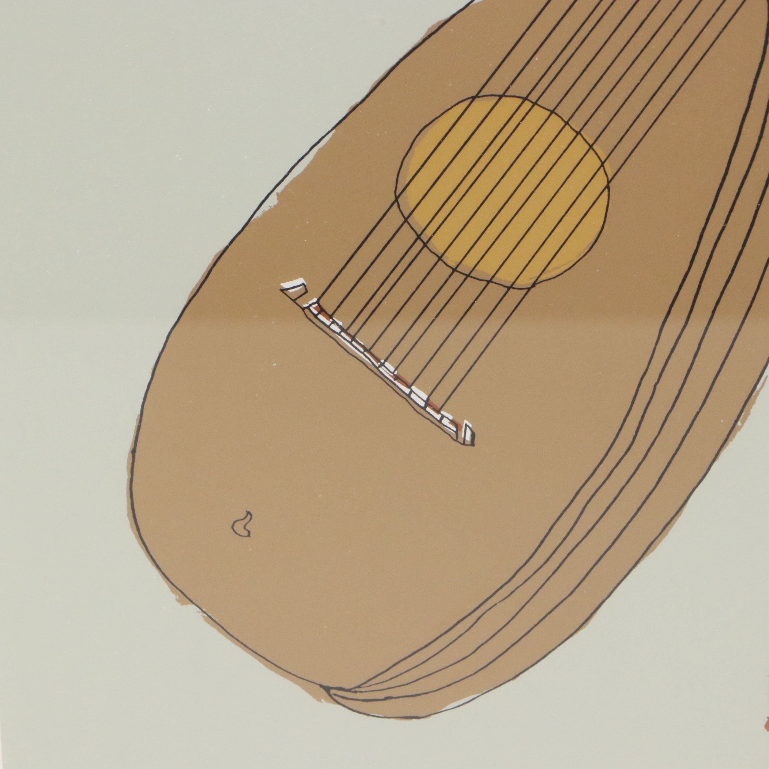 Brett Harper Serigraph of Brass and Stringed Instruments